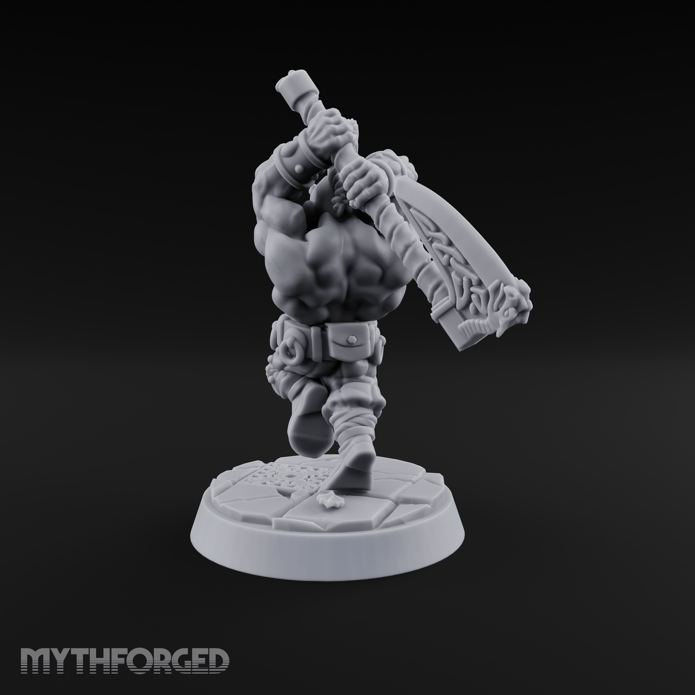 Fist Clenching Fury Dwarf Berserker Miniature for Dungeons and Dragons, Pathfinder or other TTRPGs