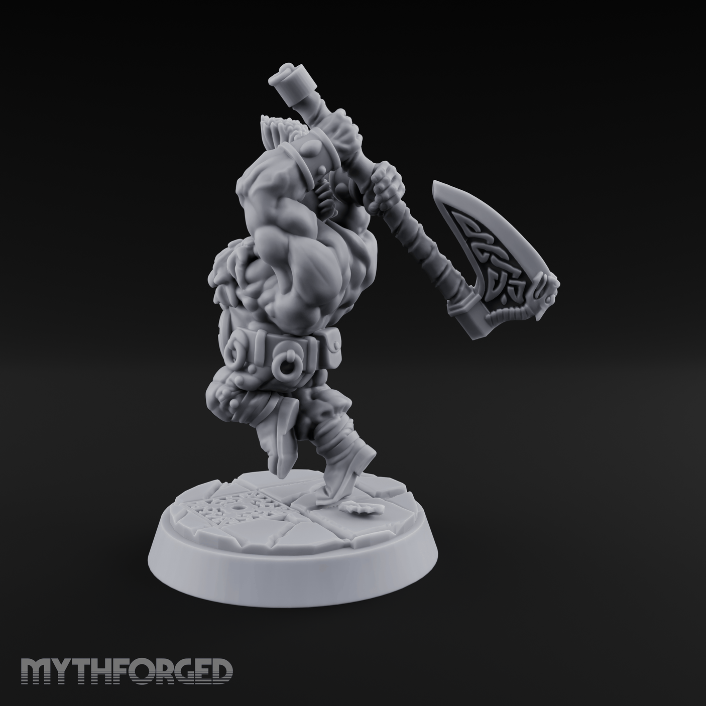 Fist Clenching Fury Dwarf Berserker Miniature for Dungeons and Dragons, Pathfinder or other TTRPGs