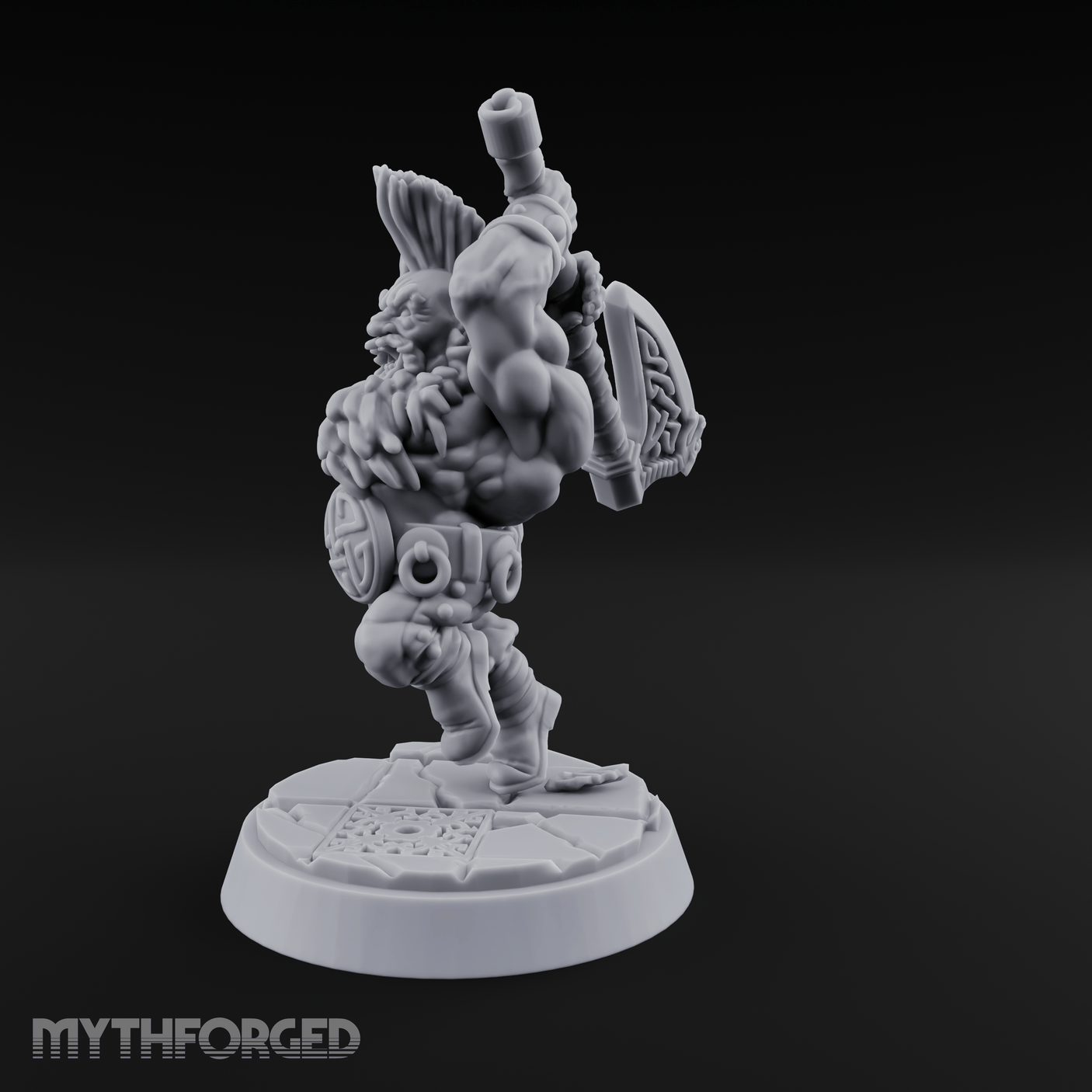Fist Clenching Fury Dwarf Berserker Miniature for Dungeons and Dragons, Pathfinder or other TTRPGs
