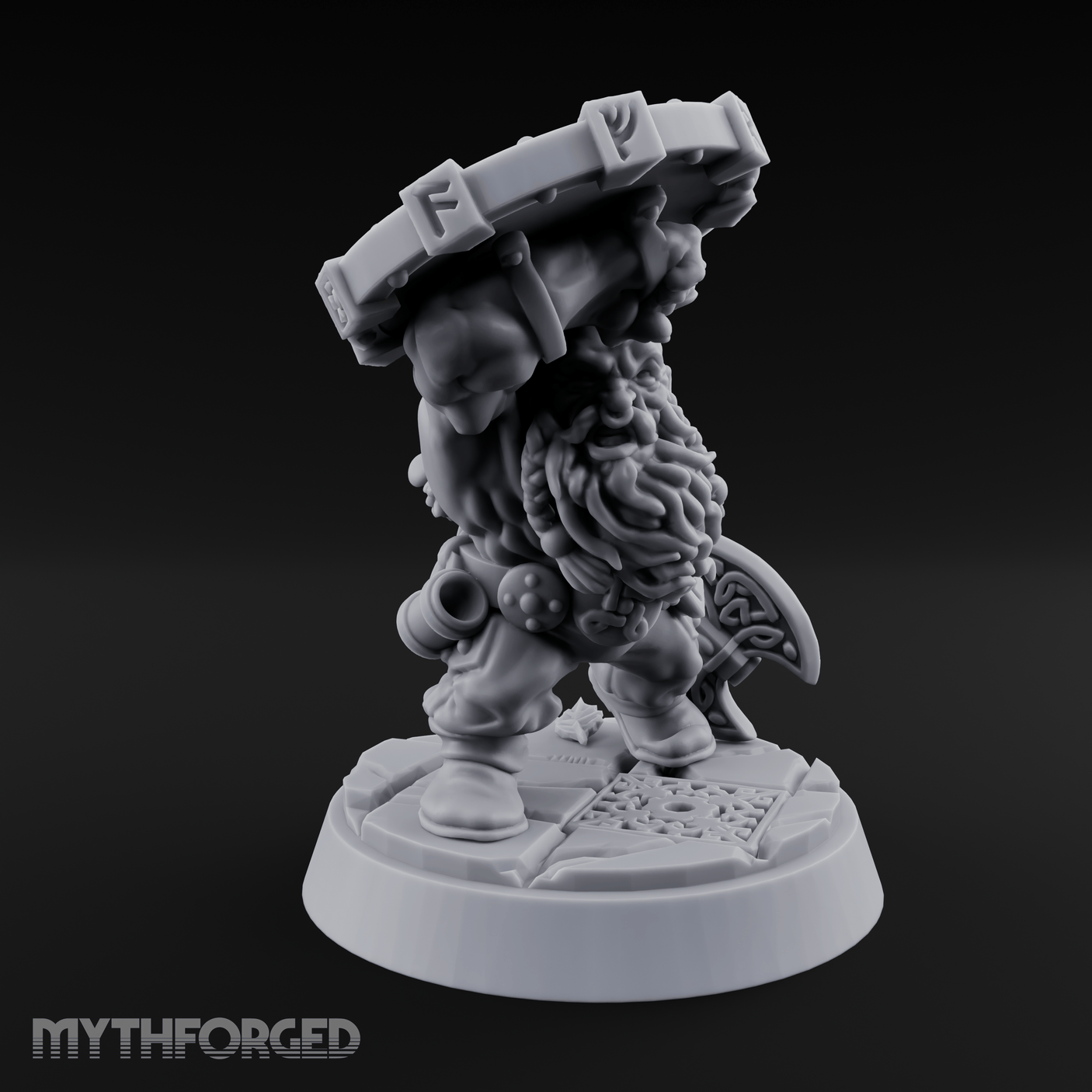 Fist Clenching Fury Dwarf Berserker Miniature for Dungeons and Dragons, Pathfinder or other TTRPGs