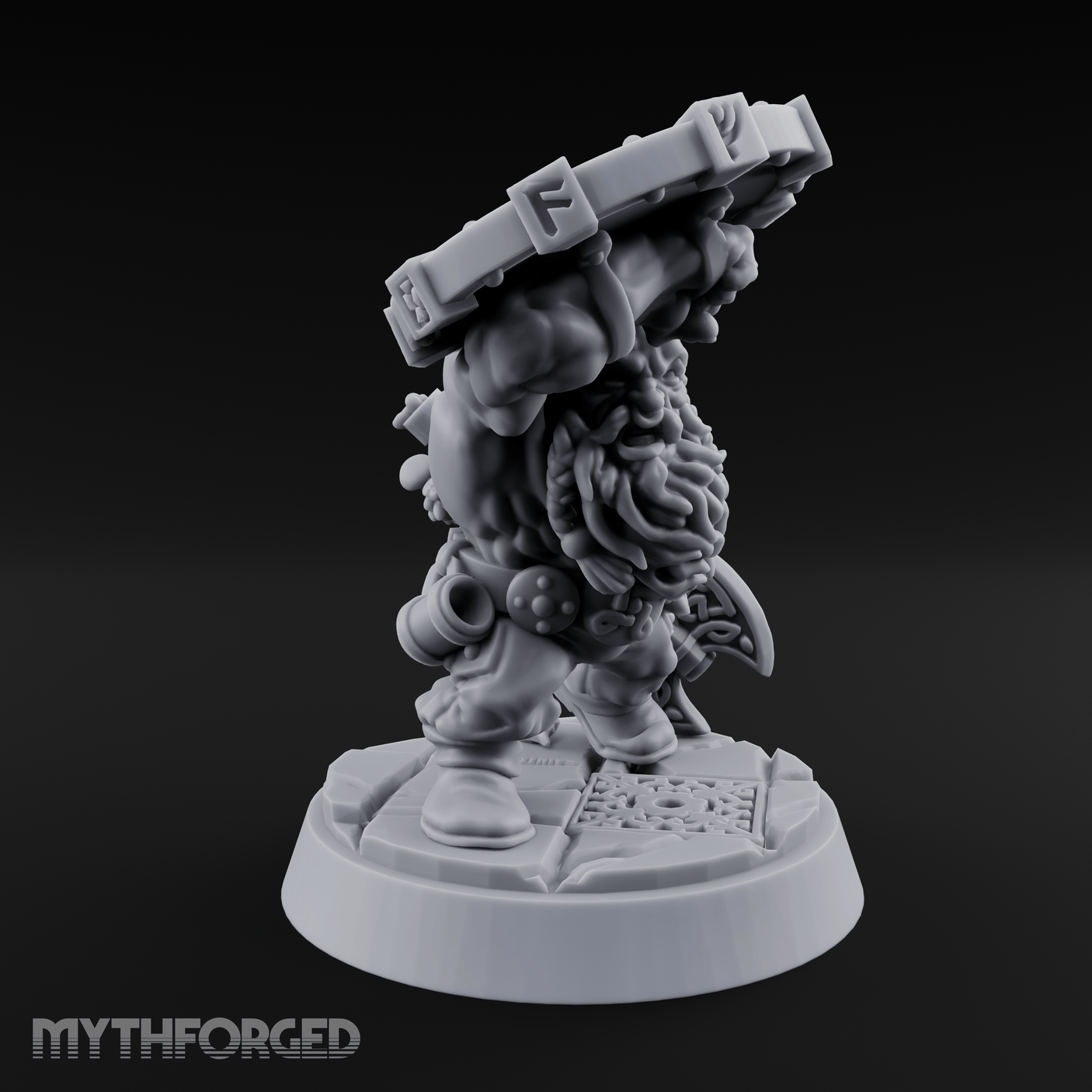 Fist Clenching Fury Dwarf Berserker Miniature for Dungeons and Dragons, Pathfinder or other TTRPGs
