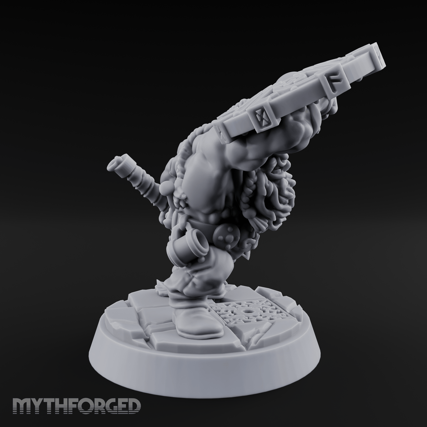 Fist Clenching Fury Dwarf Berserker Miniature for Dungeons and Dragons, Pathfinder or other TTRPGs