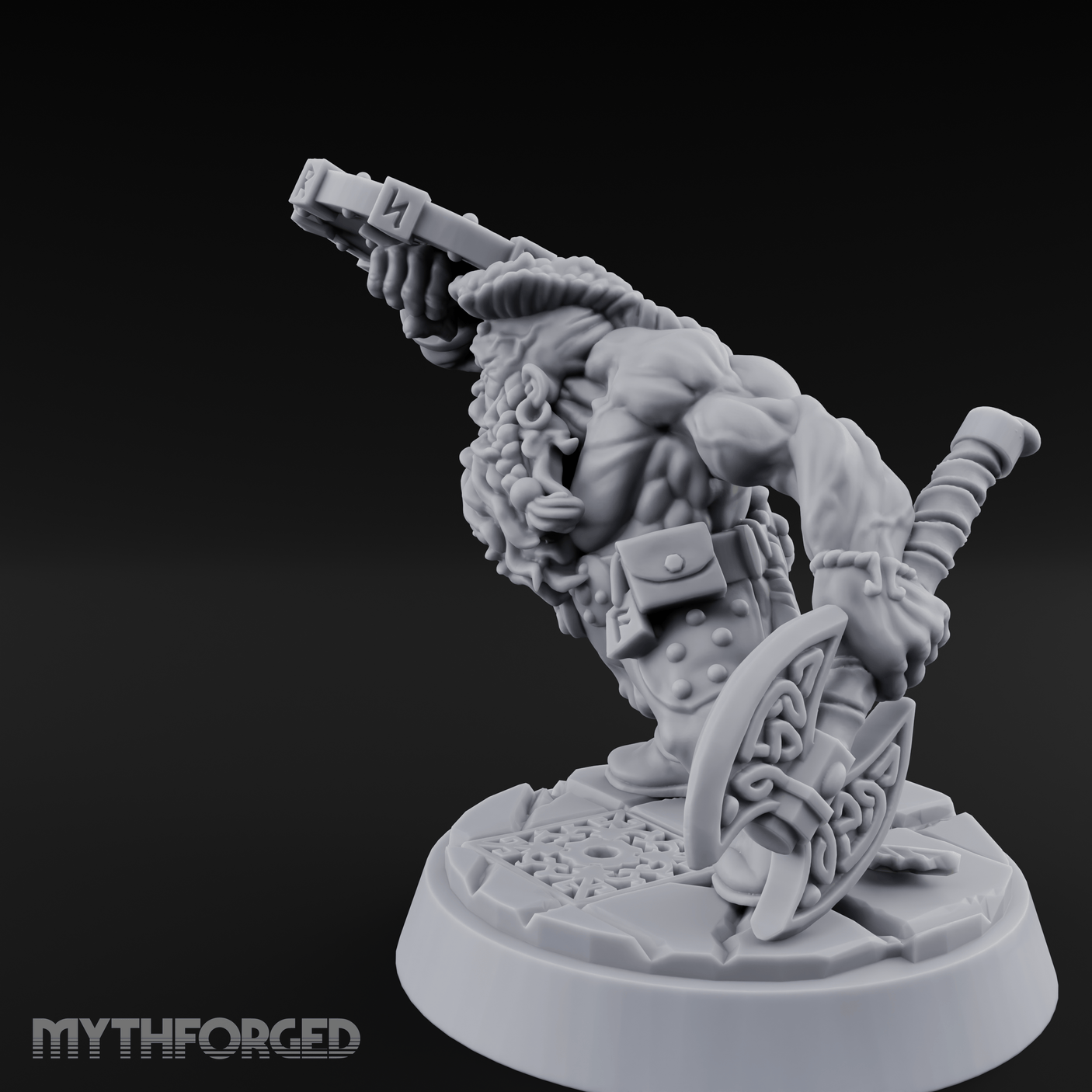 Fist Clenching Fury Dwarf Berserker Miniature for Dungeons and Dragons, Pathfinder or other TTRPGs