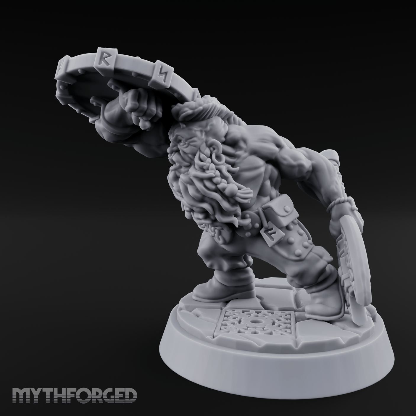 Fist Clenching Fury Dwarf Berserker Miniature for Dungeons and Dragons, Pathfinder or other TTRPGs