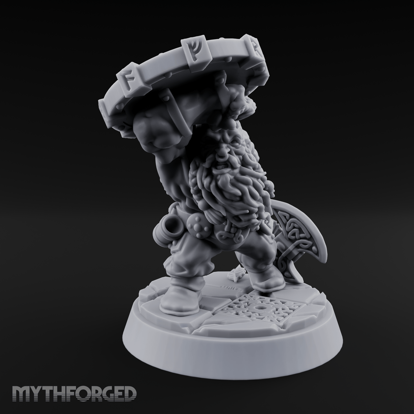 Fist Clenching Fury Dwarf Berserker Miniature for Dungeons and Dragons, Pathfinder or other TTRPGs