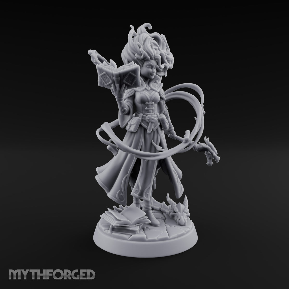 Dragon Bones Make Good Bookends Elf Sorceress