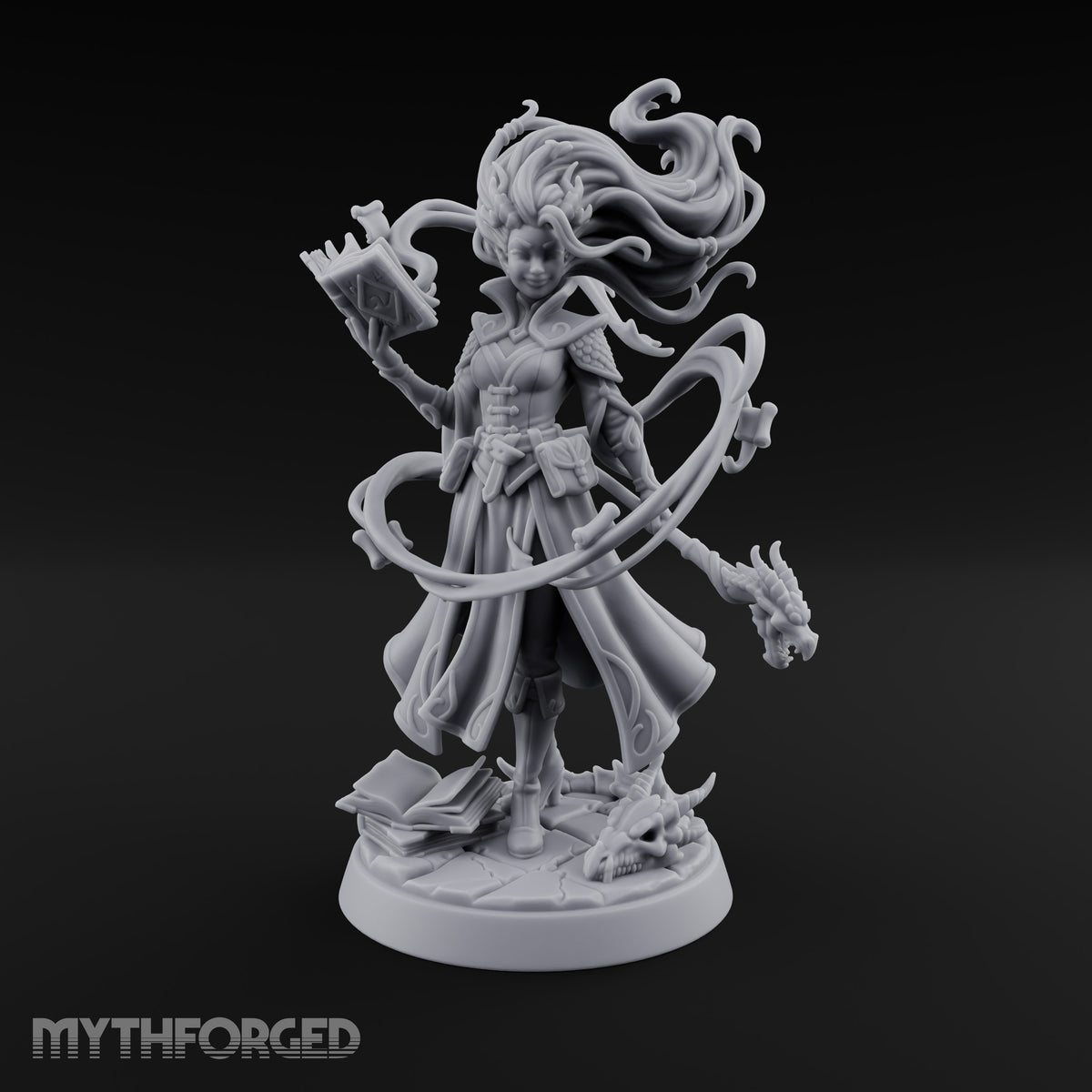 Dragon Bones Make Good Bookends Elf Sorceress