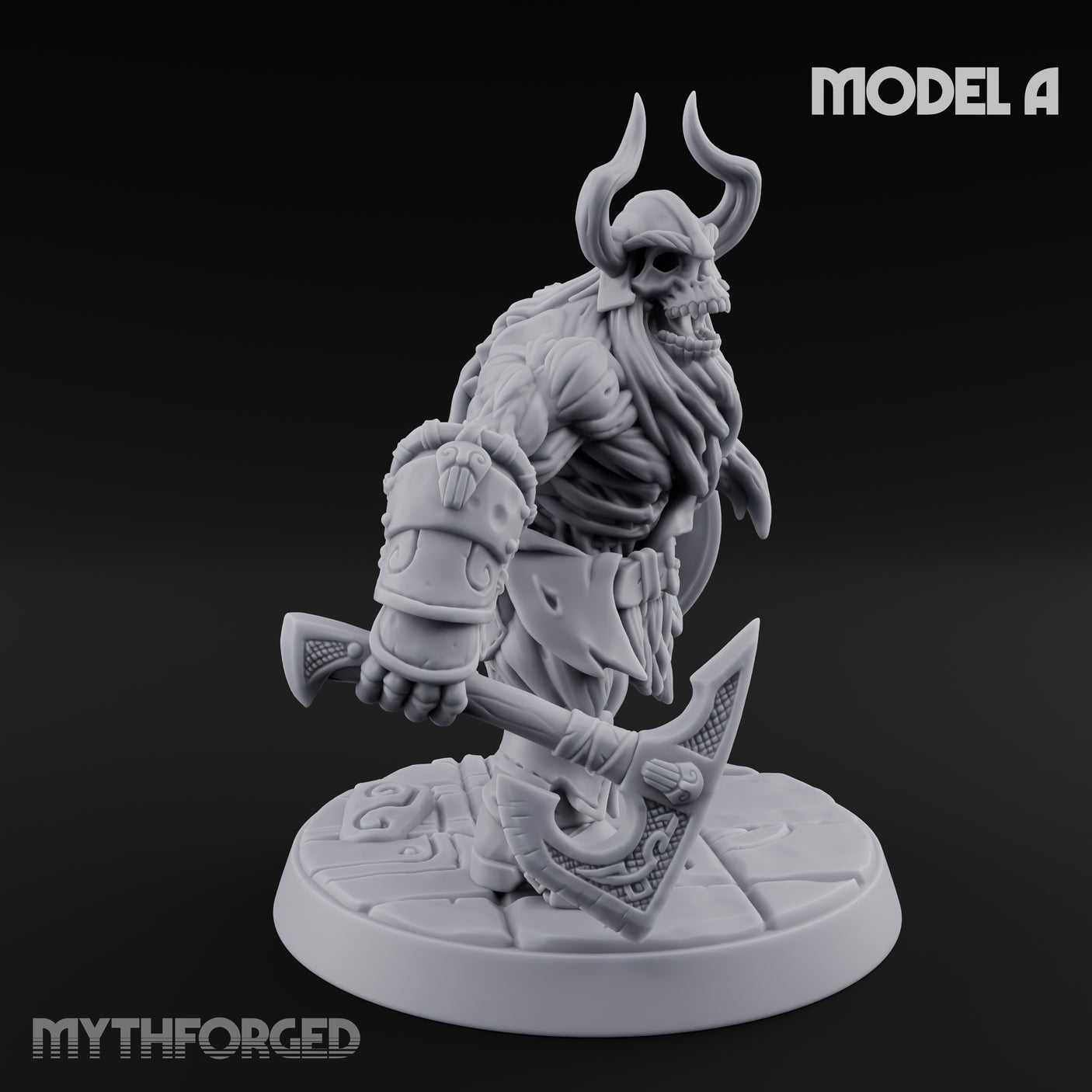 Frostbound Horde Draugr Warrior A Miniature for Dungeons and Dragons, Pathfinder or other TTRPGs