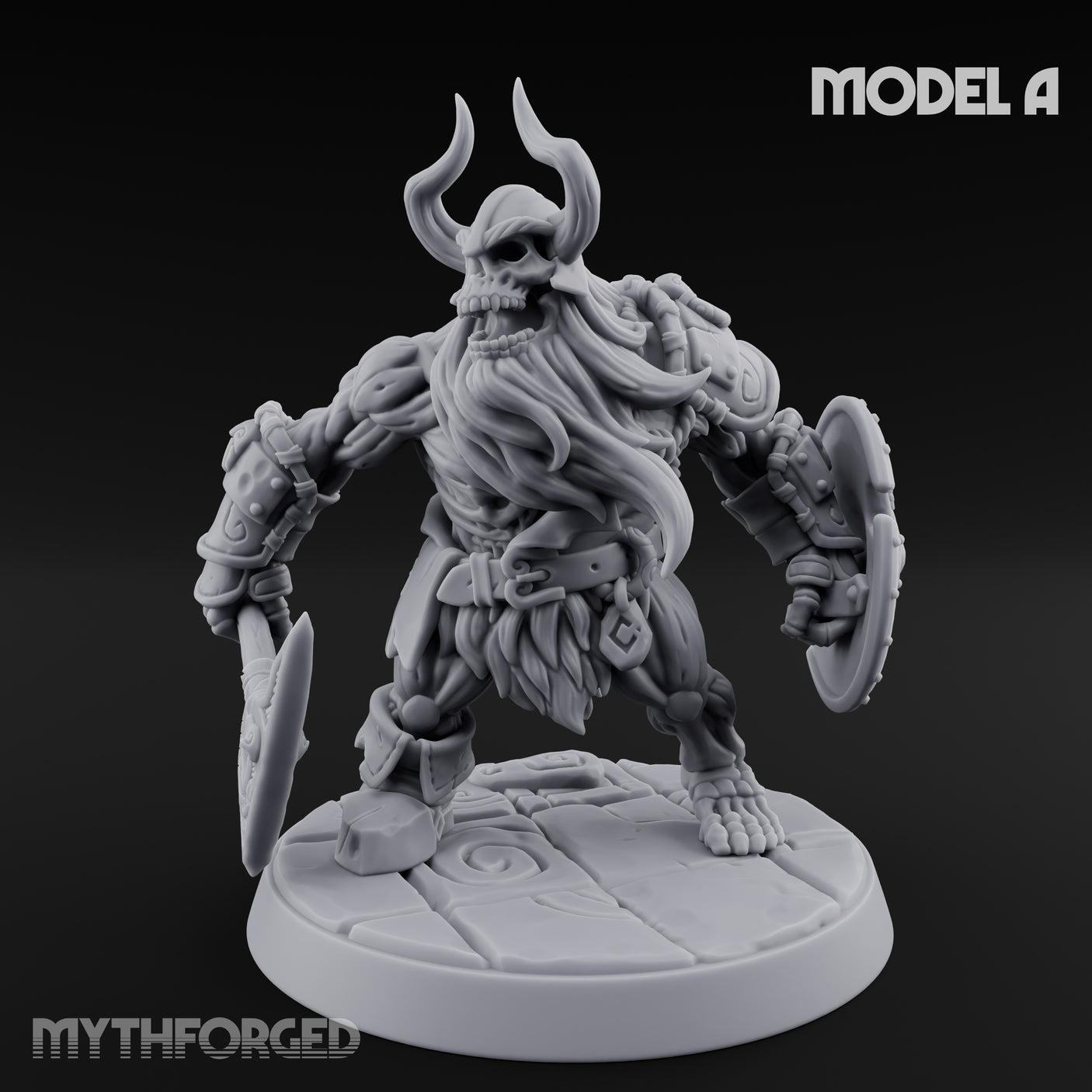 Frostbound Horde Draugr Warrior A Miniature for Dungeons and Dragons, Pathfinder or other TTRPGs