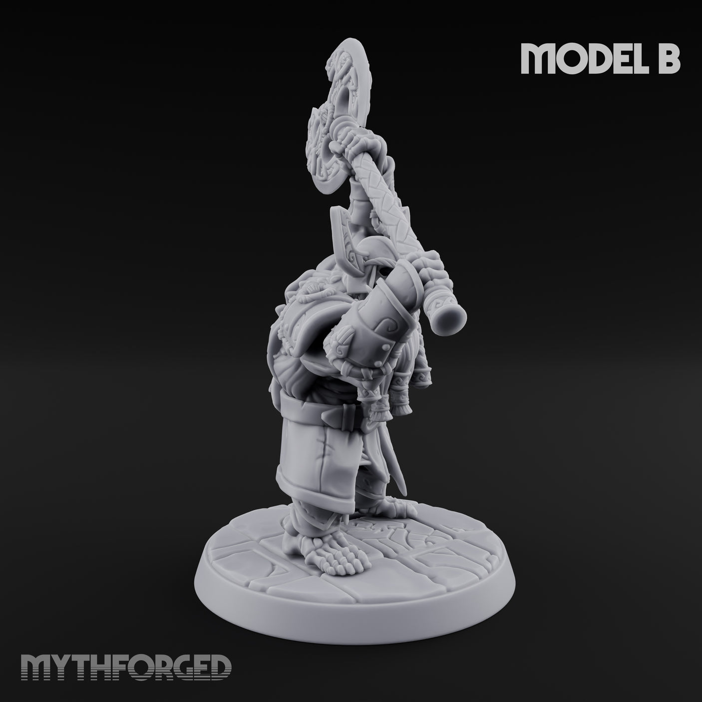 Frostbound Horde Draugr Warrior B Miniature for Dungeons and Dragons, Pathfinder or other TTRPGs