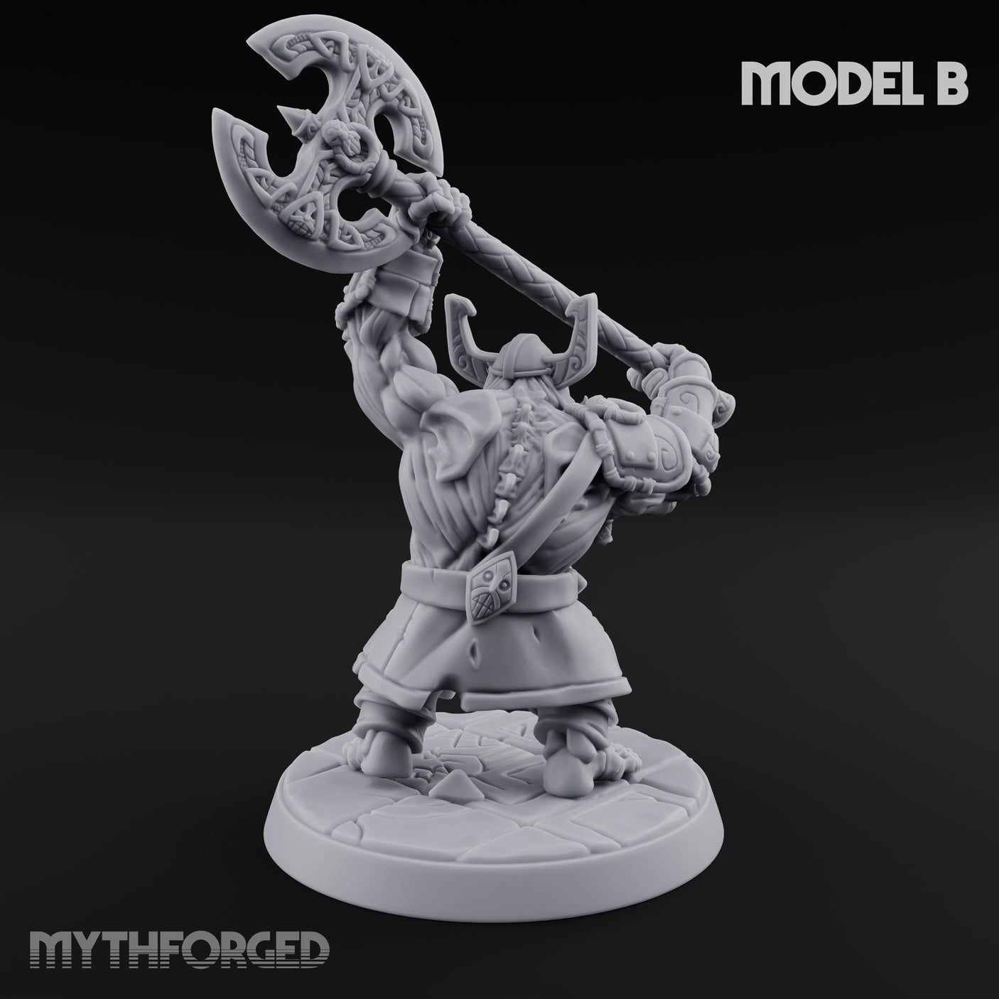 Frostbound Horde Draugr Warrior B Miniature for Dungeons and Dragons, Pathfinder or other TTRPGs