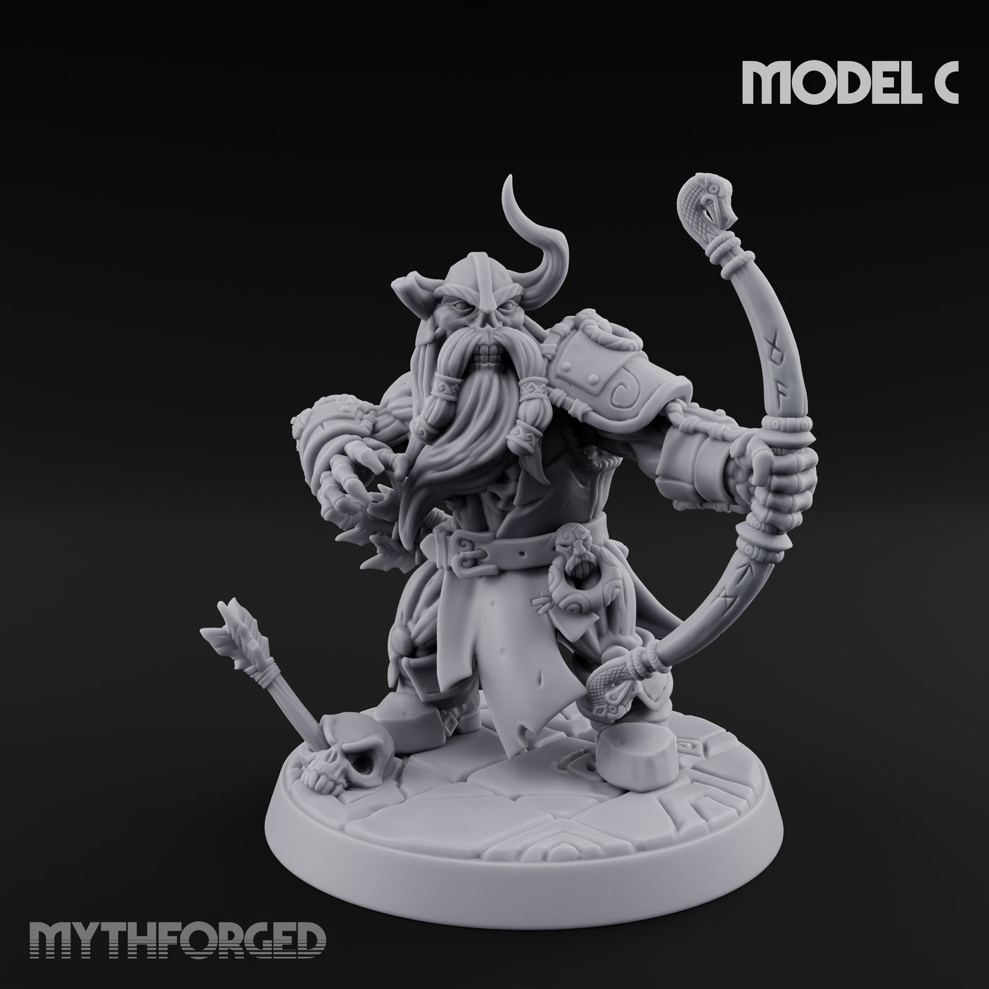 Frostbound Horde Draugr Warrior C Miniature for Dungeons and Dragons, Pathfinder or other TTRPGs