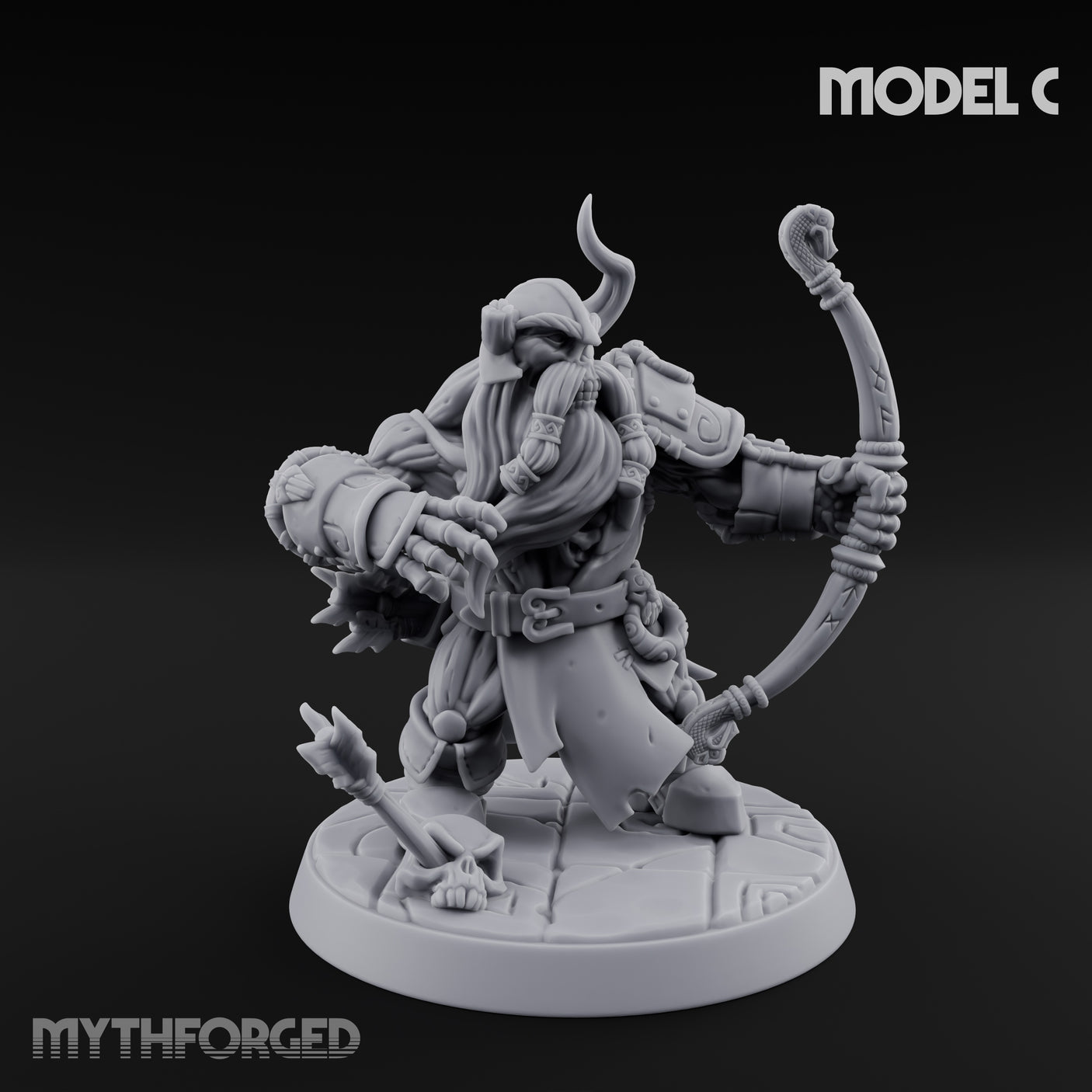 Frostbound Horde Draugr Warrior C Miniature for Dungeons and Dragons, Pathfinder or other TTRPGs