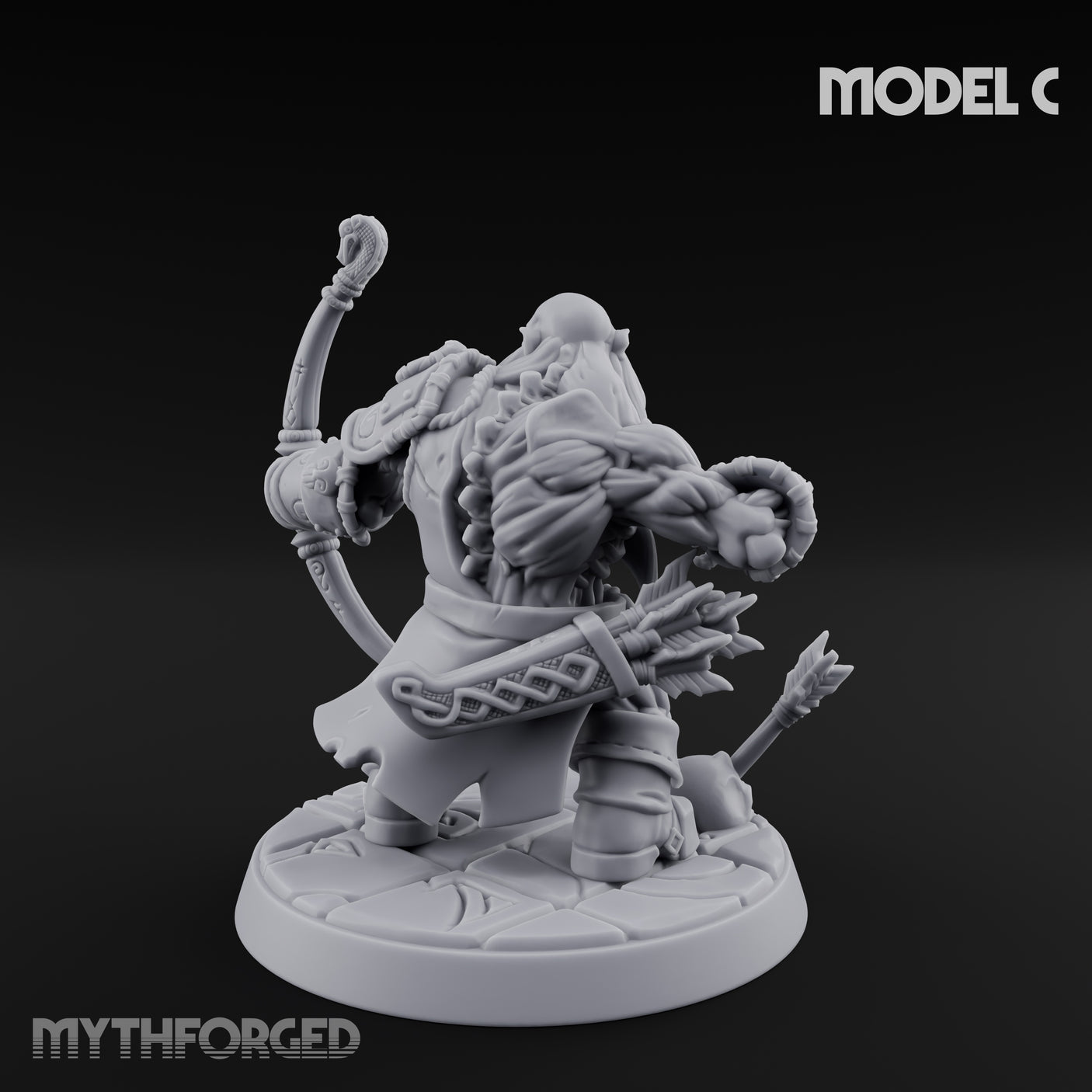Frostbound Horde Draugr Warrior C Miniature for Dungeons and Dragons, Pathfinder or other TTRPGs