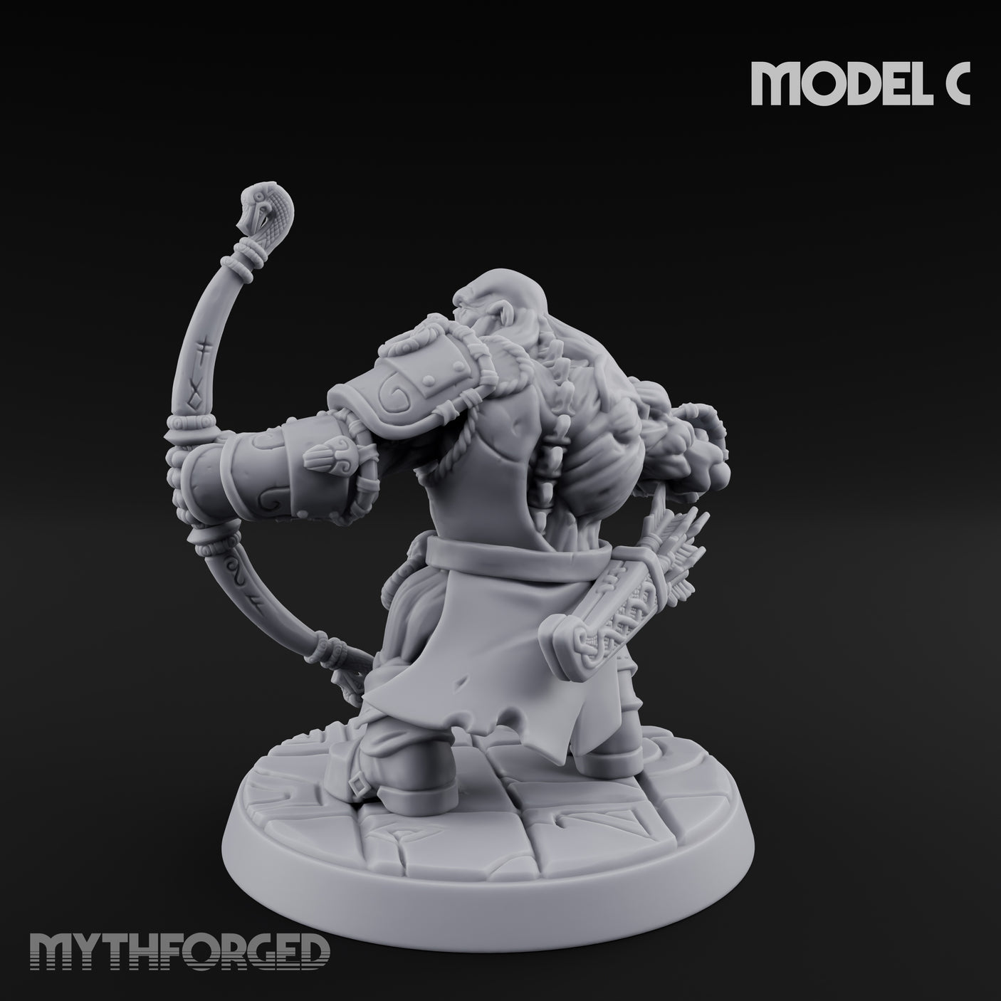 Frostbound Horde Draugr Warrior C Miniature for Dungeons and Dragons, Pathfinder or other TTRPGs