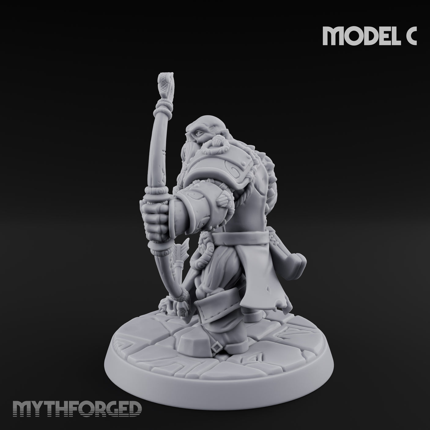 Frostbound Horde Draugr Warrior C Miniature for Dungeons and Dragons, Pathfinder or other TTRPGs