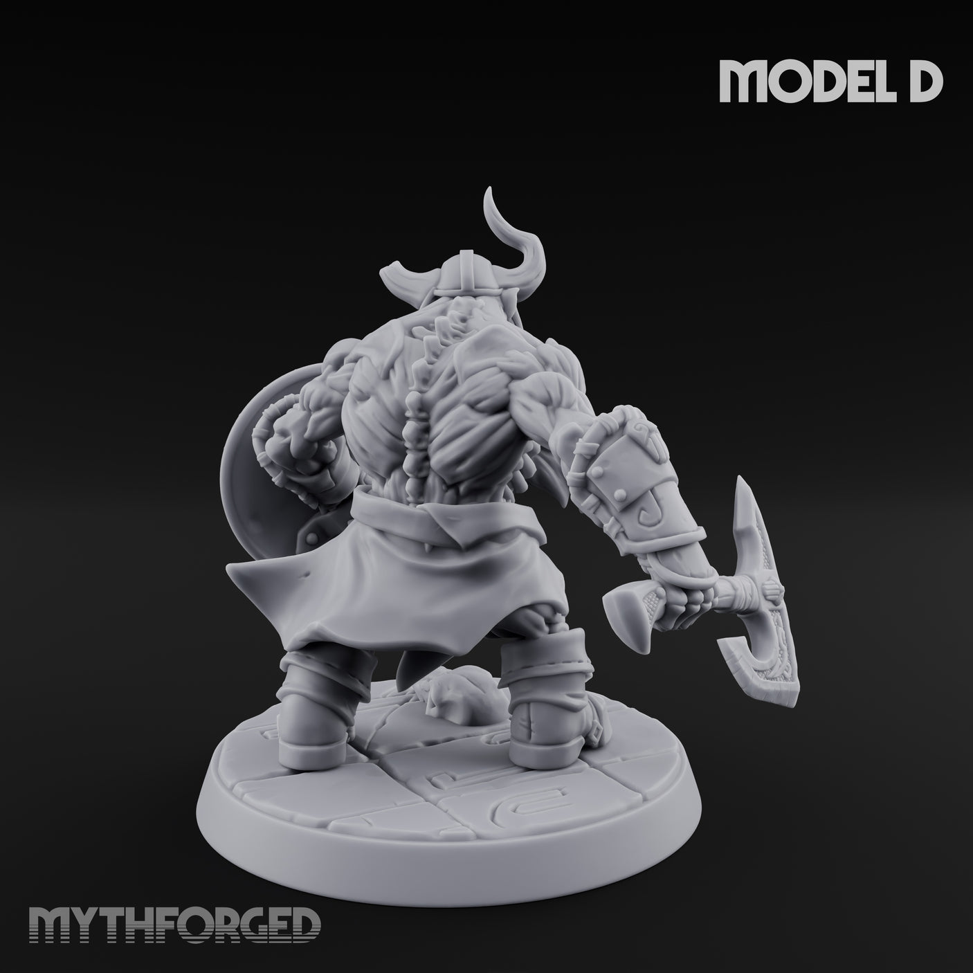 Frostbound Horde Draugr Warrior D Miniature for Dungeons and Dragons, Pathfinder or other TTRPGs