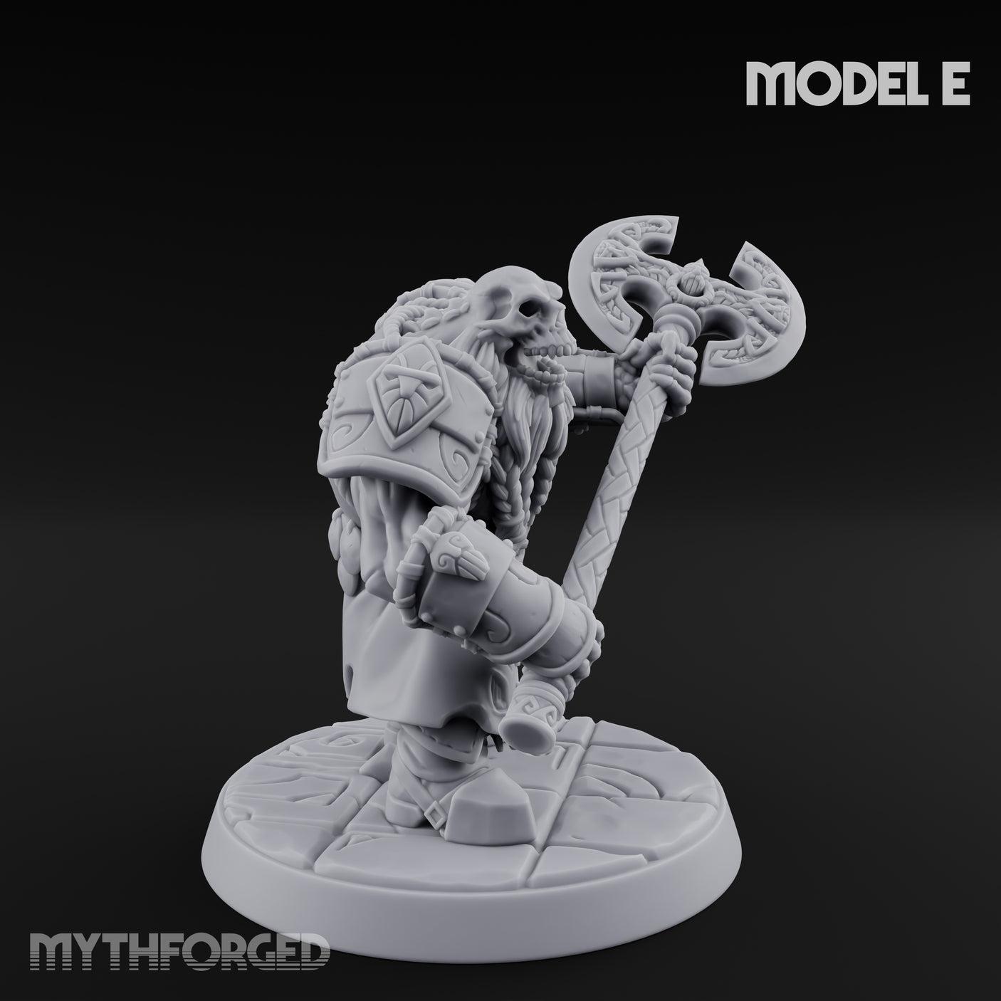 Frostbound Horde Draugr Warrior E Miniature for Dungeons and Dragons, Pathfinder or other TTRPGs