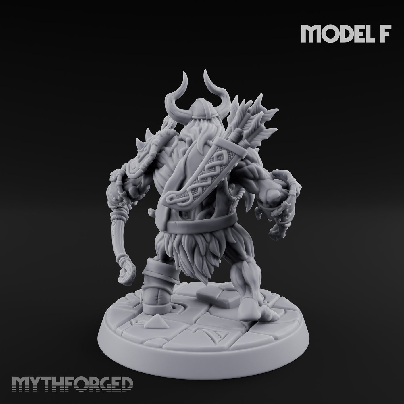 Frostbound Horde Draugr Warrior F Miniature for Dungeons and Dragons, Pathfinder or other TTRPGs