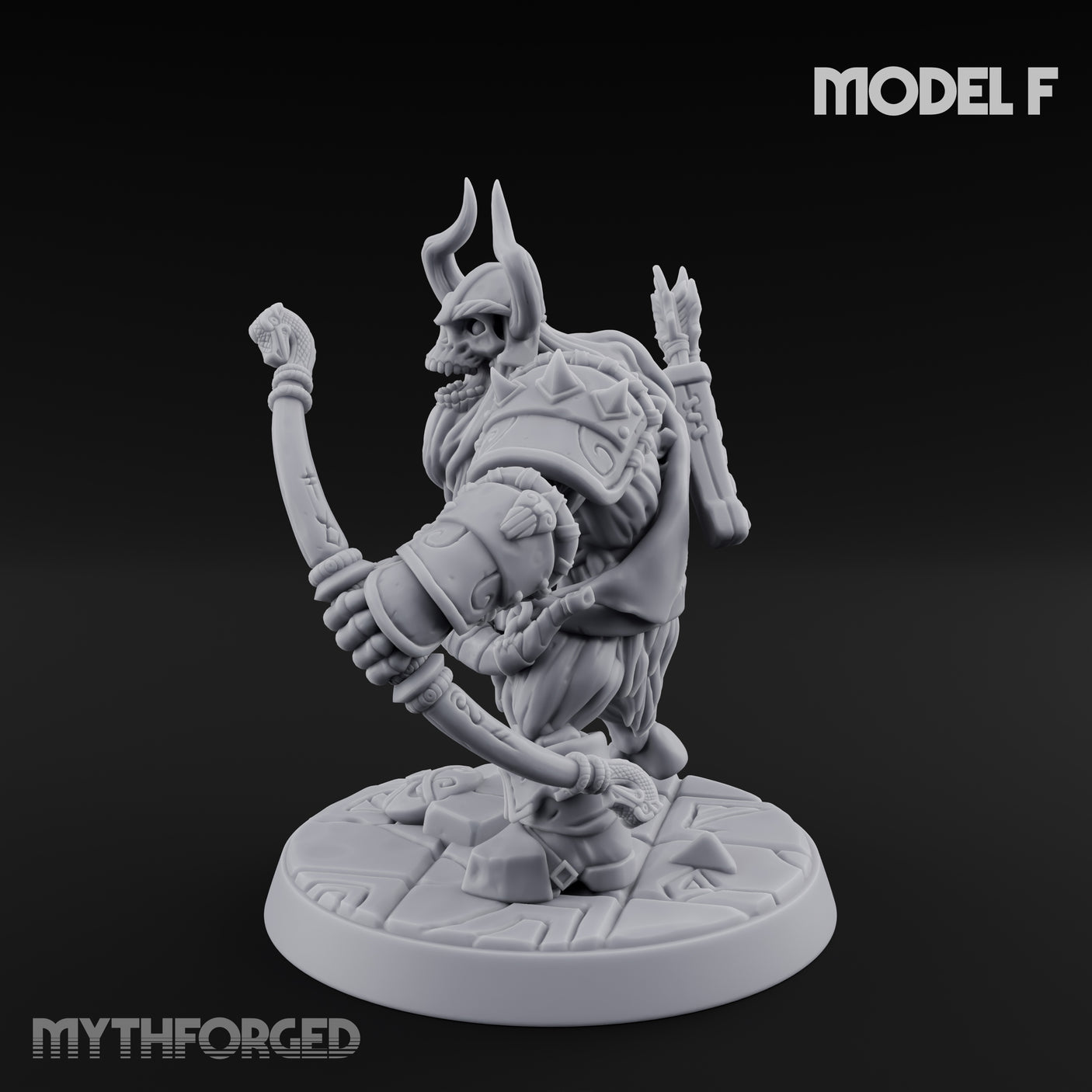 Frostbound Horde Draugr Warrior F Miniature for Dungeons and Dragons, Pathfinder or other TTRPGs