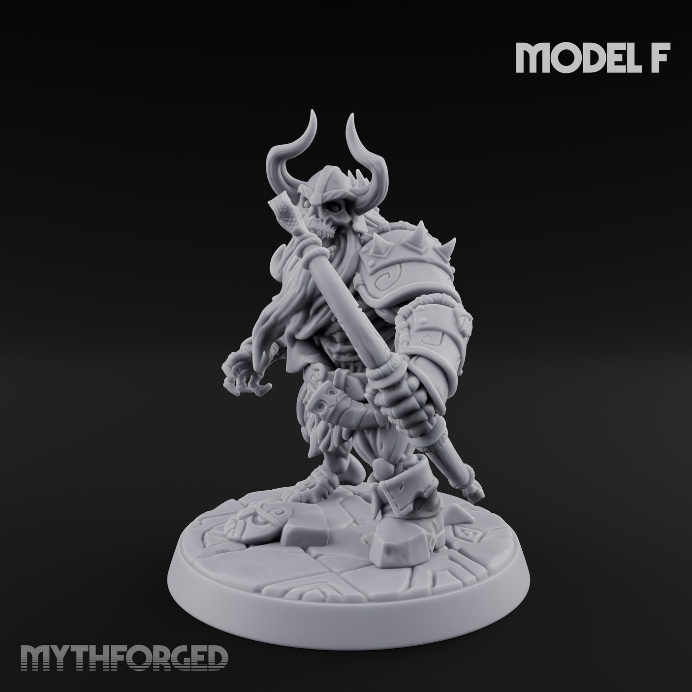 Frostbound Horde Draugr Warrior F Miniature for Dungeons and Dragons, Pathfinder or other TTRPGs