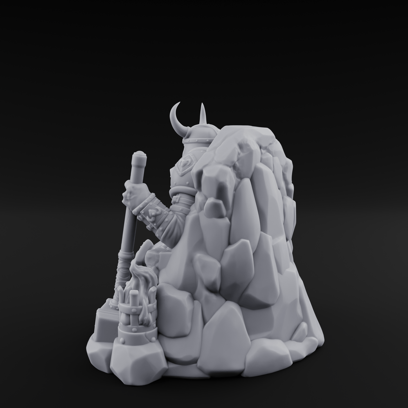 Throne Sitting Dwarf King Miniature for Dungeons and Dragons, Pathfinder or other TTRPGs