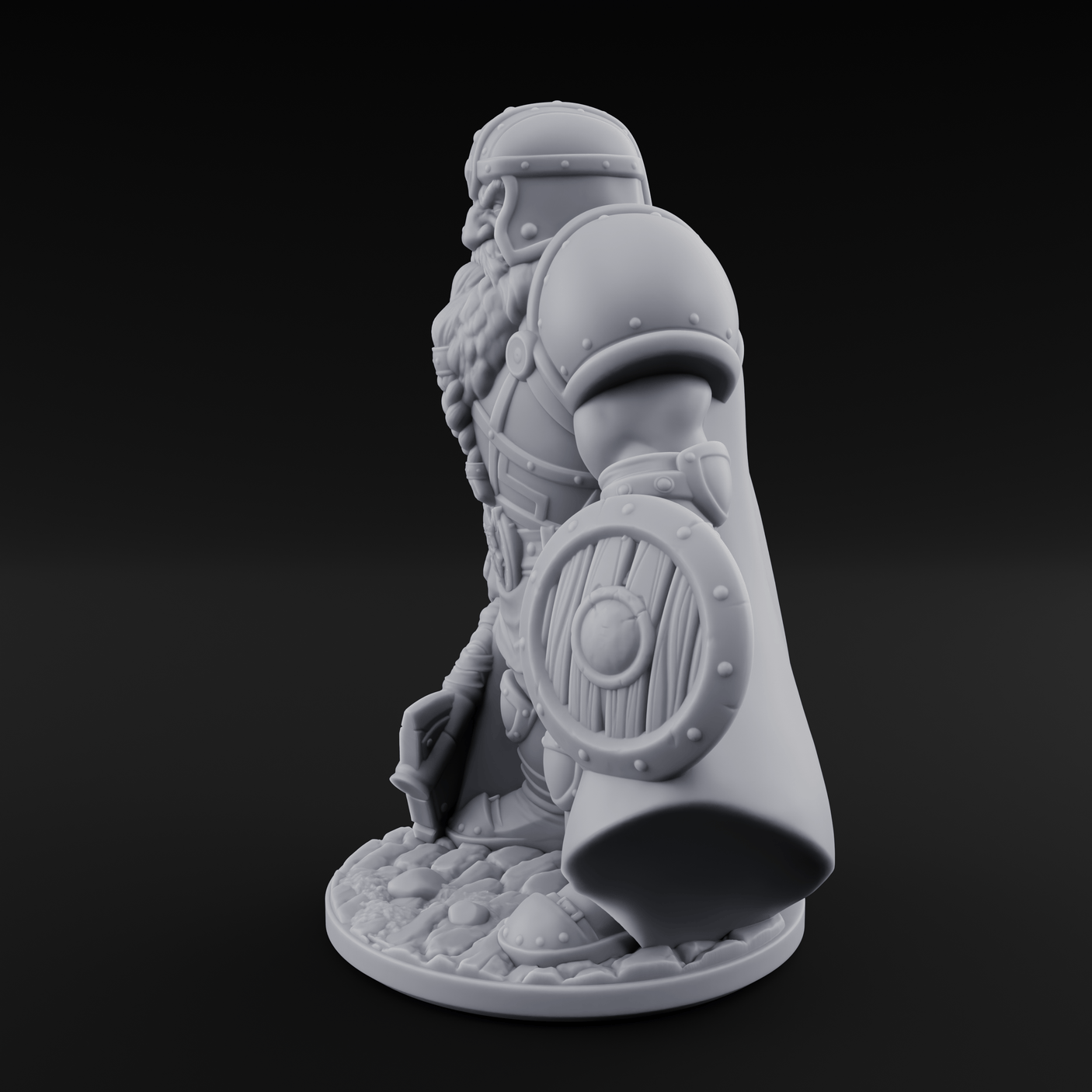 Braided And Ready Dwarf Soldier Miniature for Dungeons and Dragons, Pathfinder or other TTRPGs