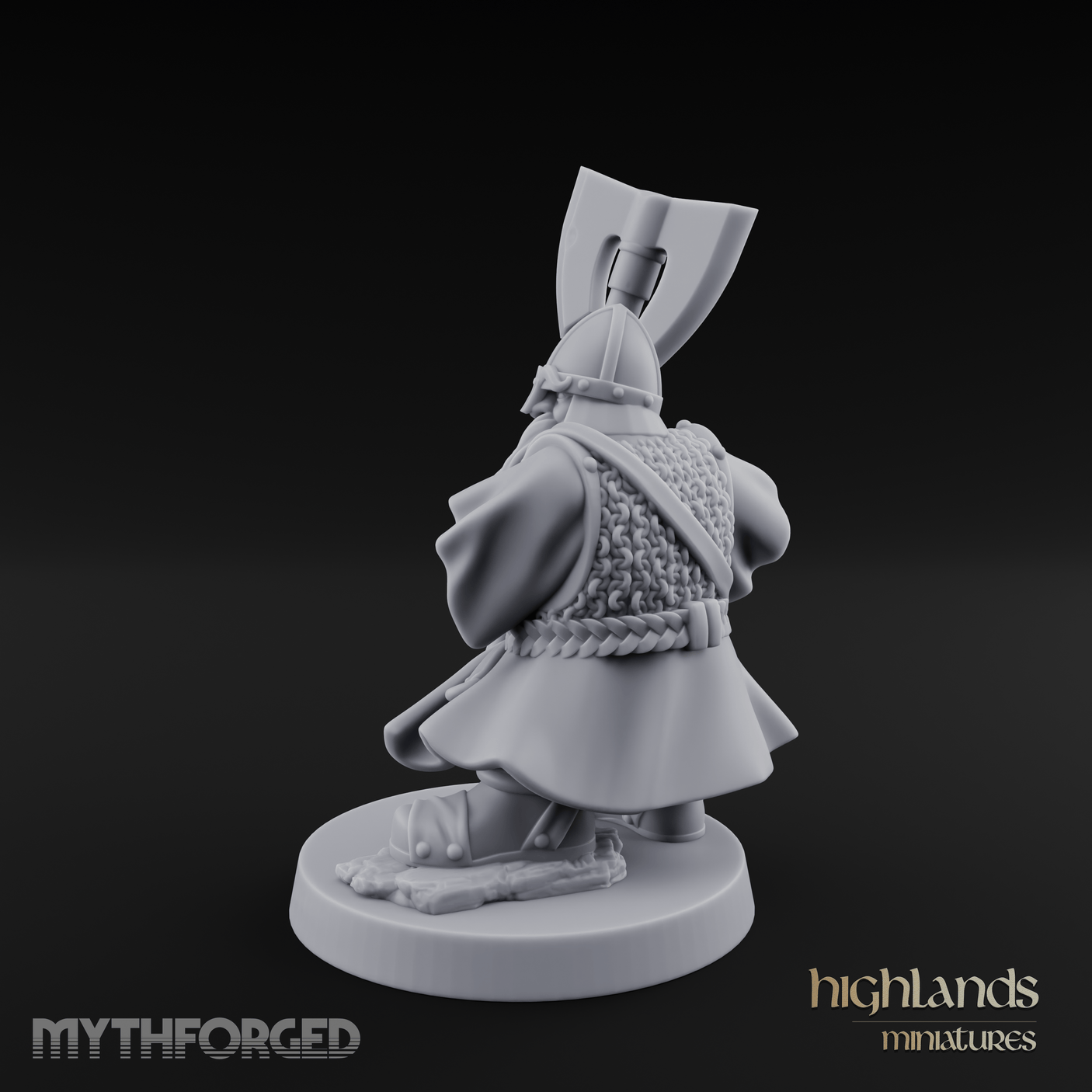 Rock Standing Dwarf Warrior Miniature for Dungeons and Dragons, Pathfinder or other TTRPGs