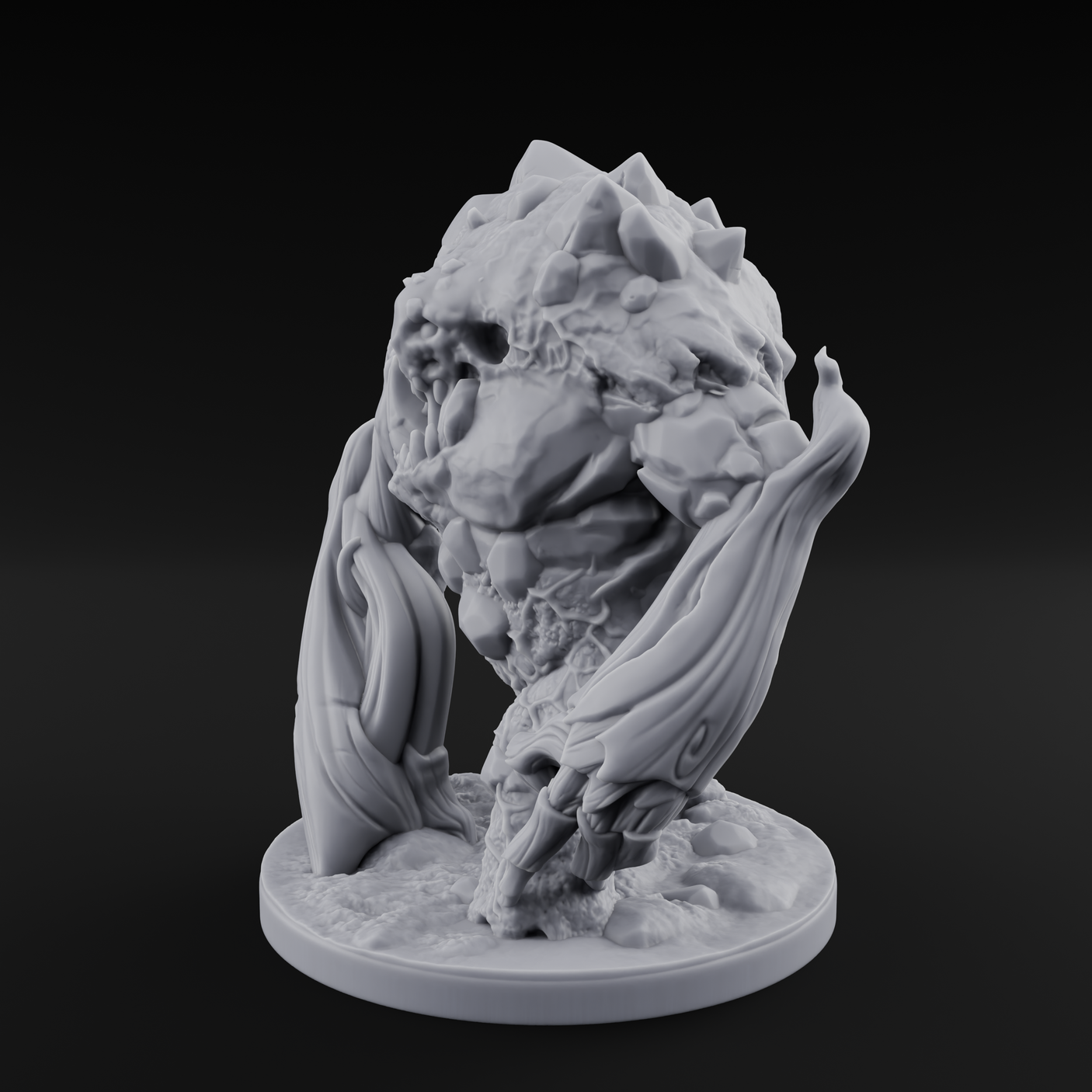 Jaw Dropping Earth Elemental Golem Miniature for Dungeons and Dragons, Pathfinder or other TTRPGs