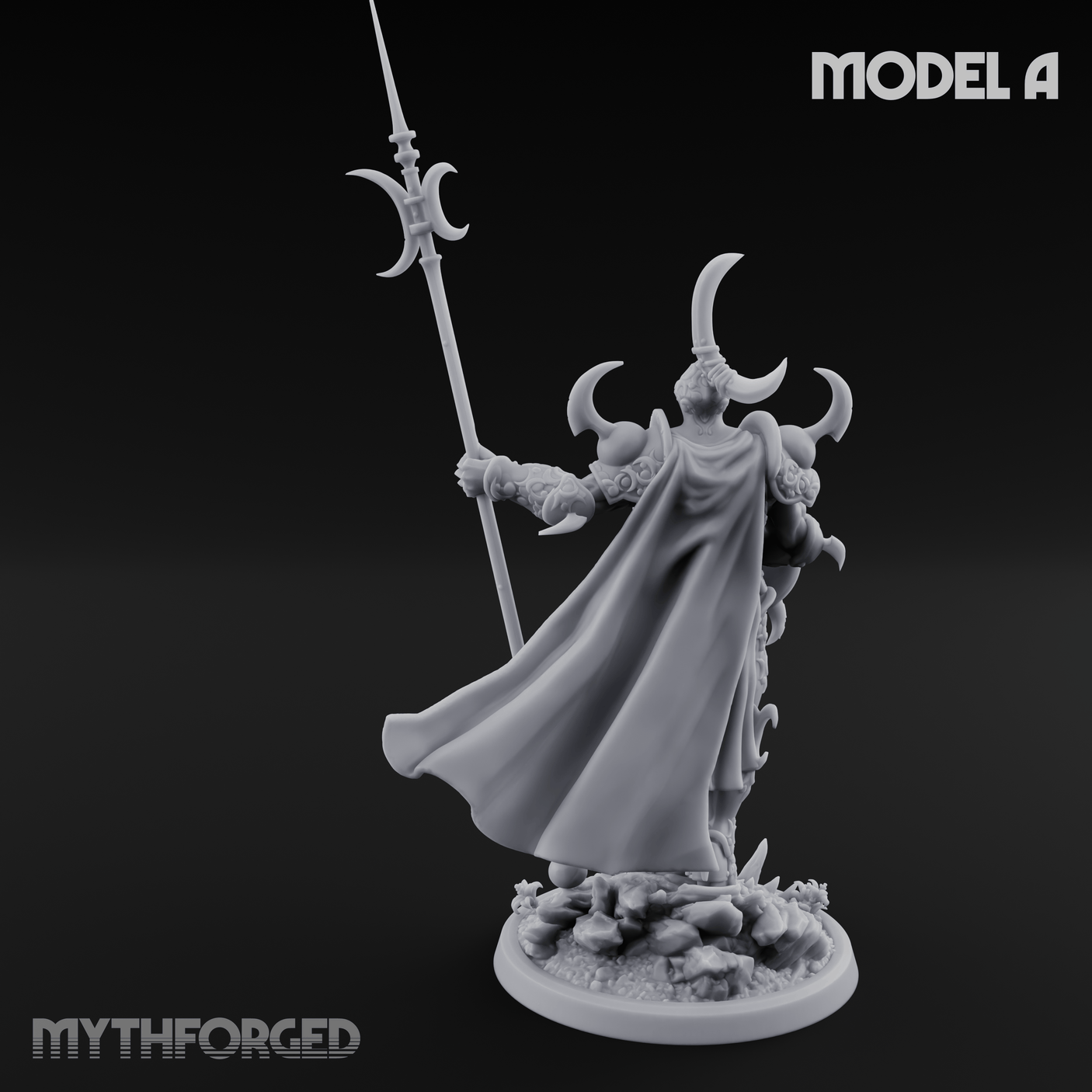 Horns Held High Demon Warlords A Miniature for Dungeons and Dragons, Pathfinder or other TTRPGs