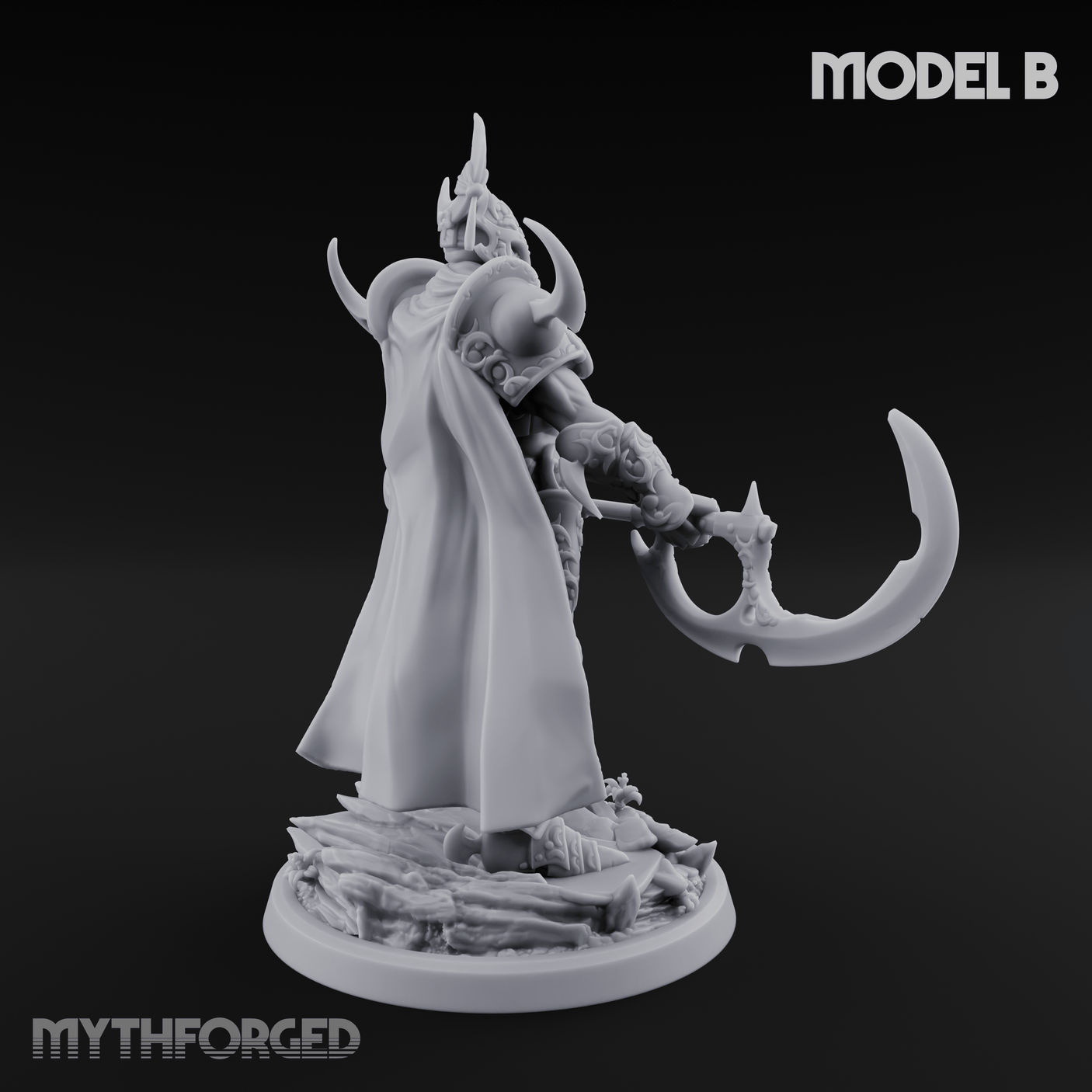Horns Held High Demon Warlords B Miniature for Dungeons and Dragons, Pathfinder or other TTRPGs