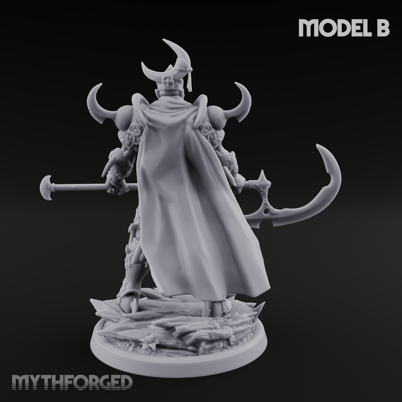 Horns Held High Demon Warlords B Miniature for Dungeons and Dragons, Pathfinder or other TTRPGs