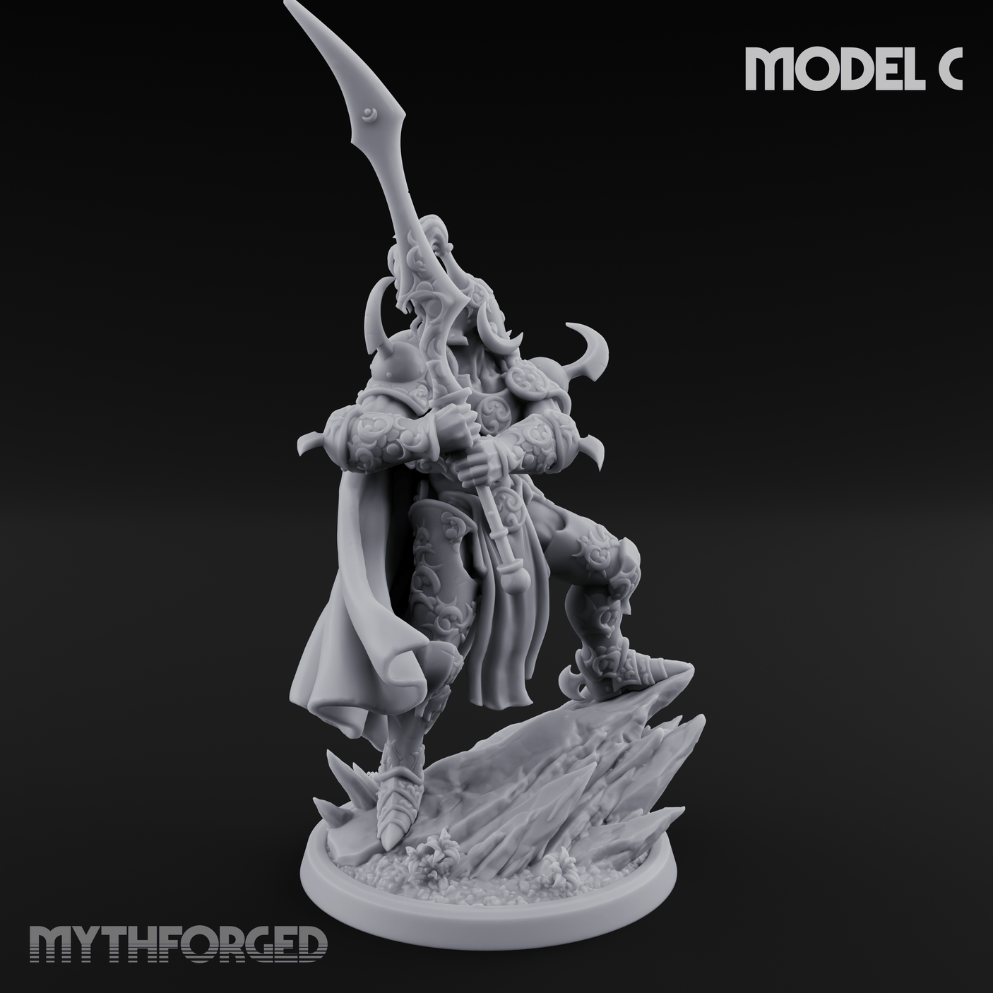 Horns Held High Demon Warlords C Miniature for Dungeons and Dragons, Pathfinder or other TTRPGs