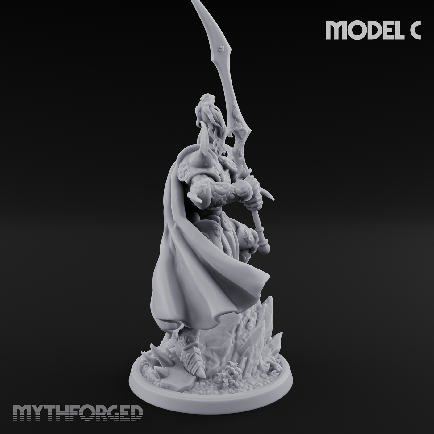 Horns Held High Demon Warlords C Miniature for Dungeons and Dragons, Pathfinder or other TTRPGs