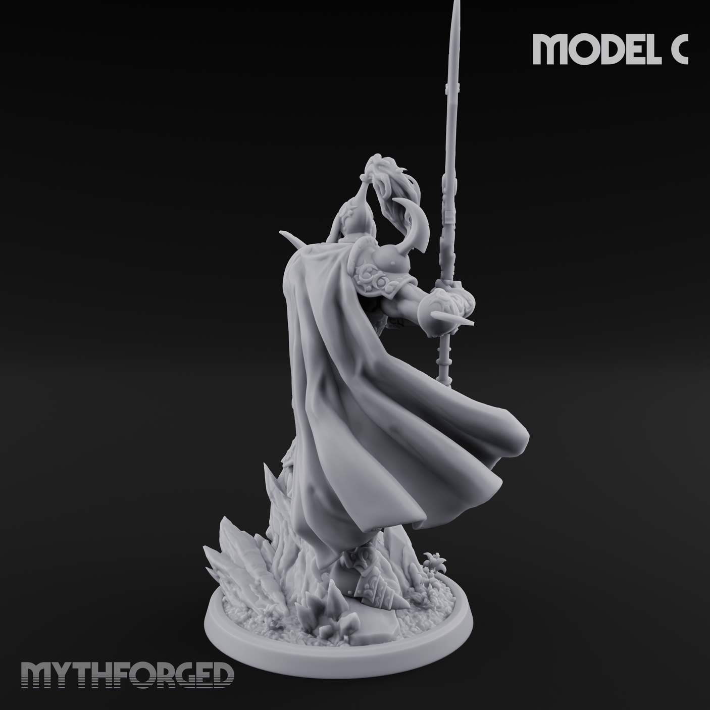 Horns Held High Demon Warlords C Miniature for Dungeons and Dragons, Pathfinder or other TTRPGs