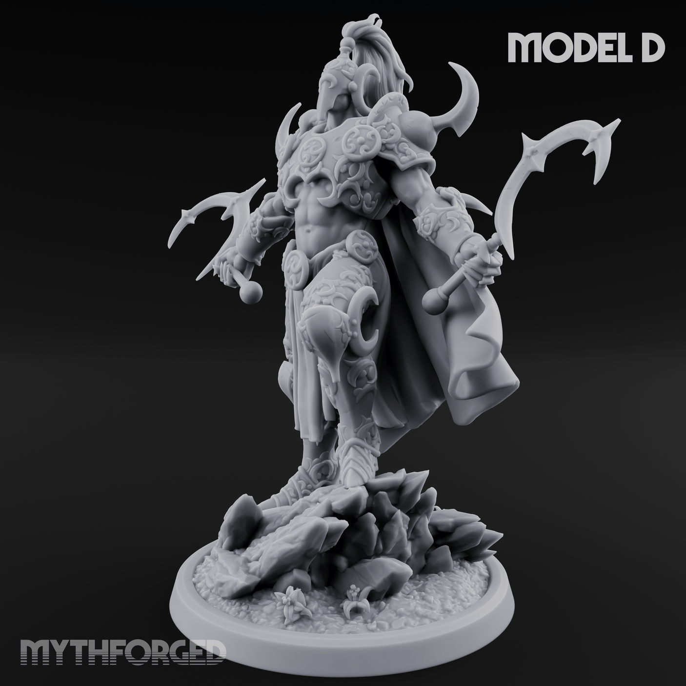 Horns Held High Demon Warlords D Miniature for Dungeons and Dragons, Pathfinder or other TTRPGs