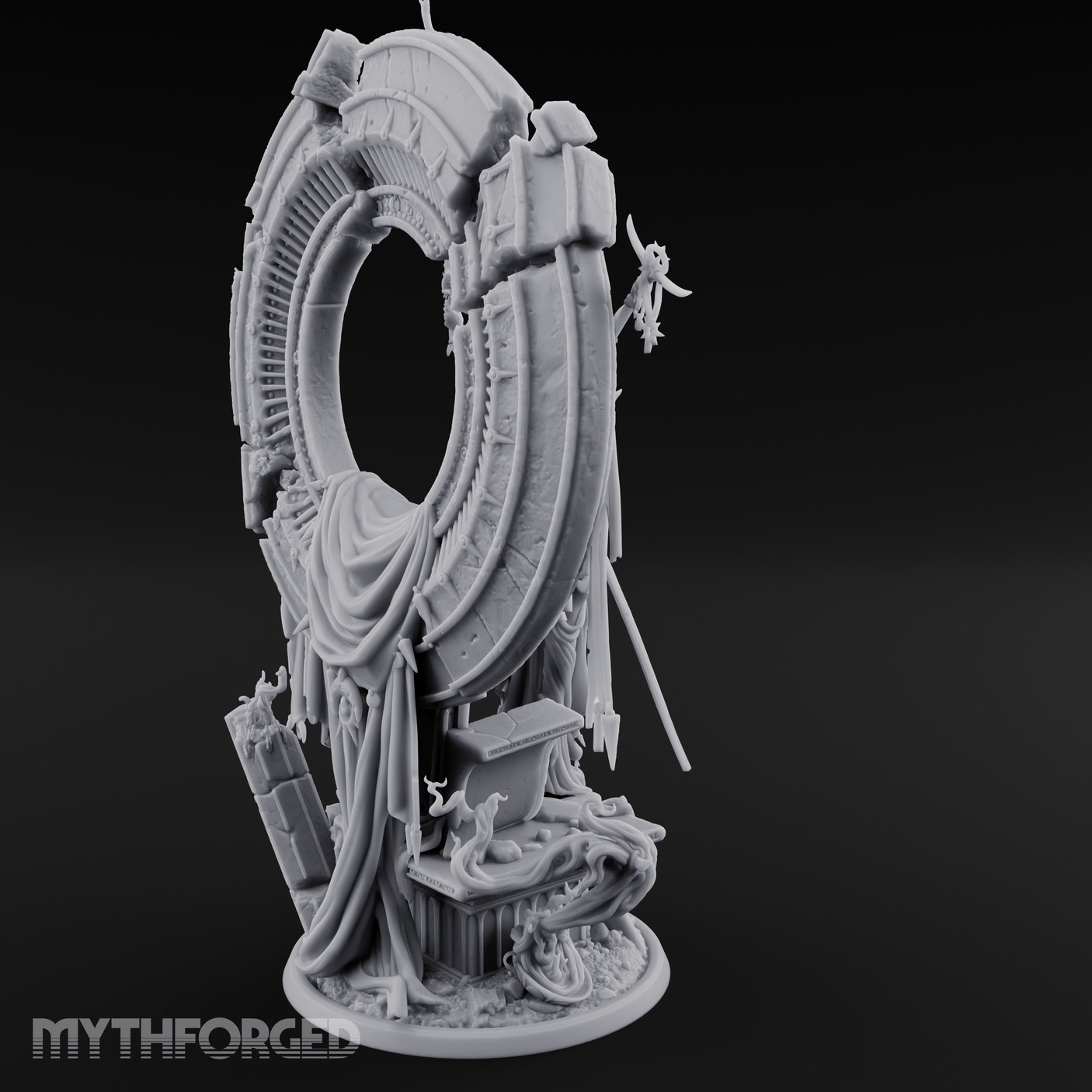 Ascending Through Chaos Marilith Warlord Miniature for Dungeons and Dragons, Pathfinder or other TTRPGs