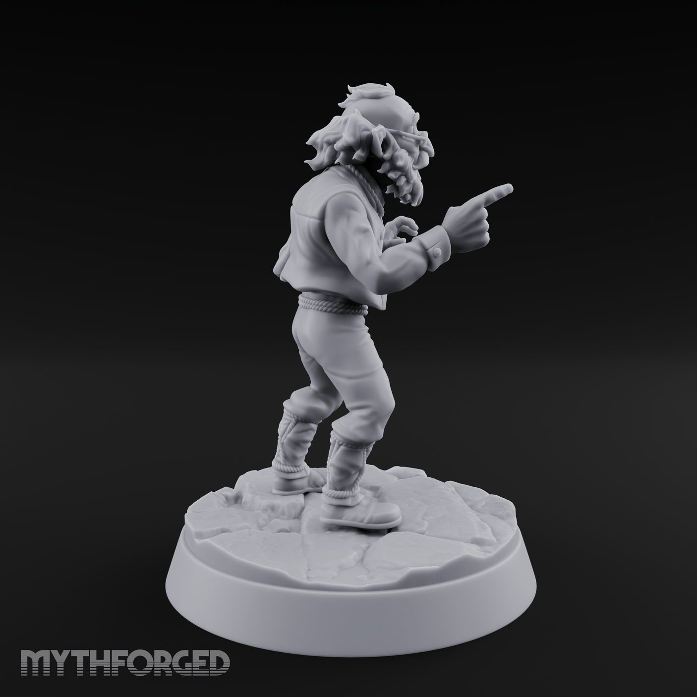 Pointing Out The Problem Gnome Merchant Miniature for Dungeons and Dragons, Pathfinder or other TTRPGs