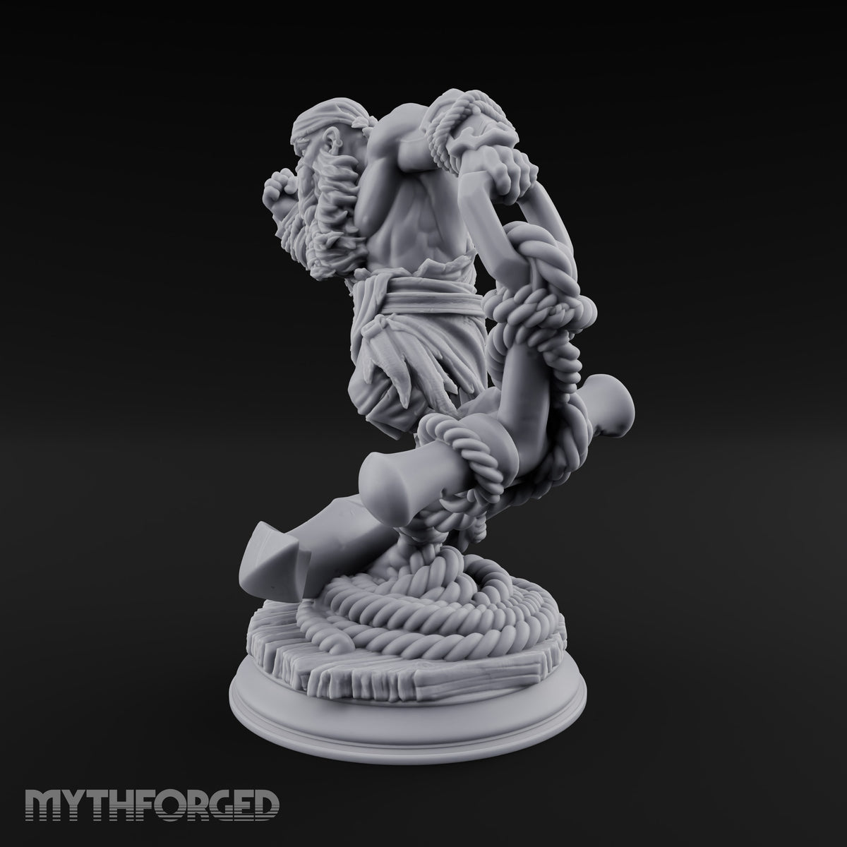 Weighs Anchor, Throws Punches Dwarf Pirate Brawler with Giant Anchor and Chain