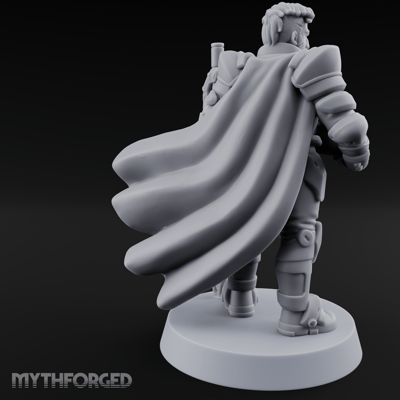Holding Court With Steel Human Space Knight Miniature for Dungeons and Dragons, Pathfinder or other TTRPGs