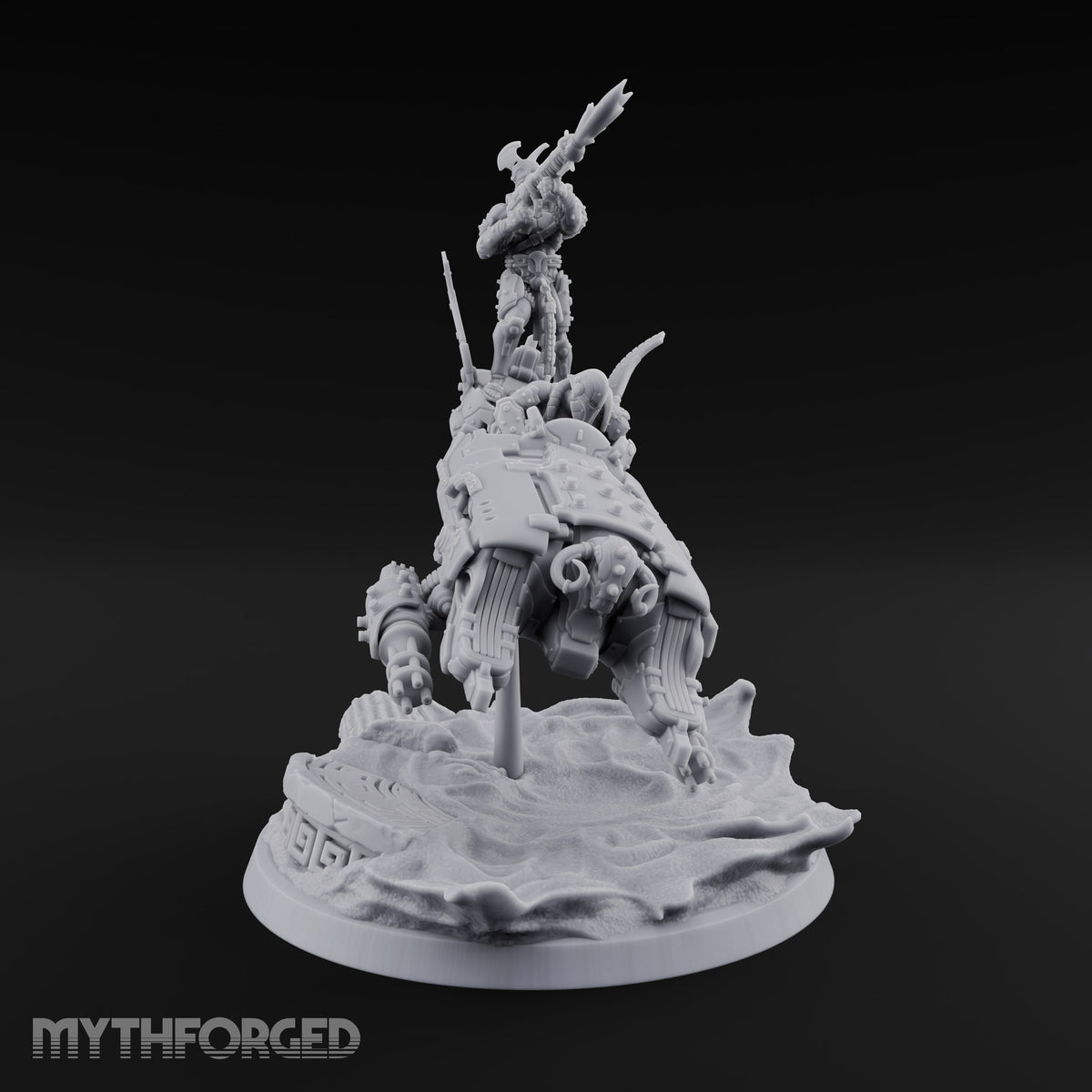 Dust Settles Behind the Pack Human Beast-Bike Rider B — Pilot Only · FX