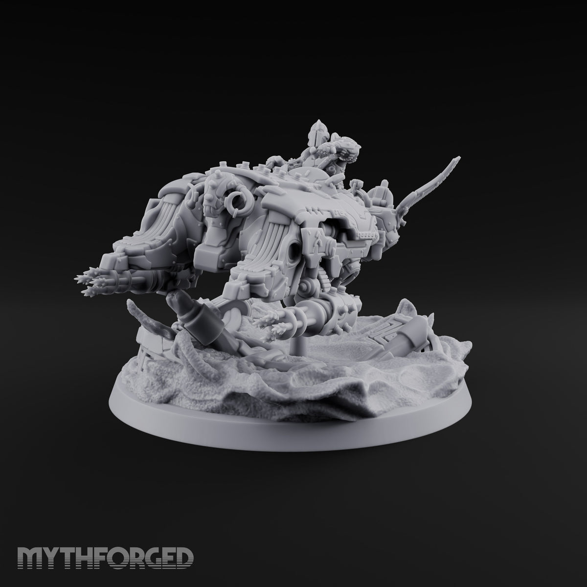Dust Settles Behind the Pack Human Beast-Bike Rider E — Pilot Only · FX