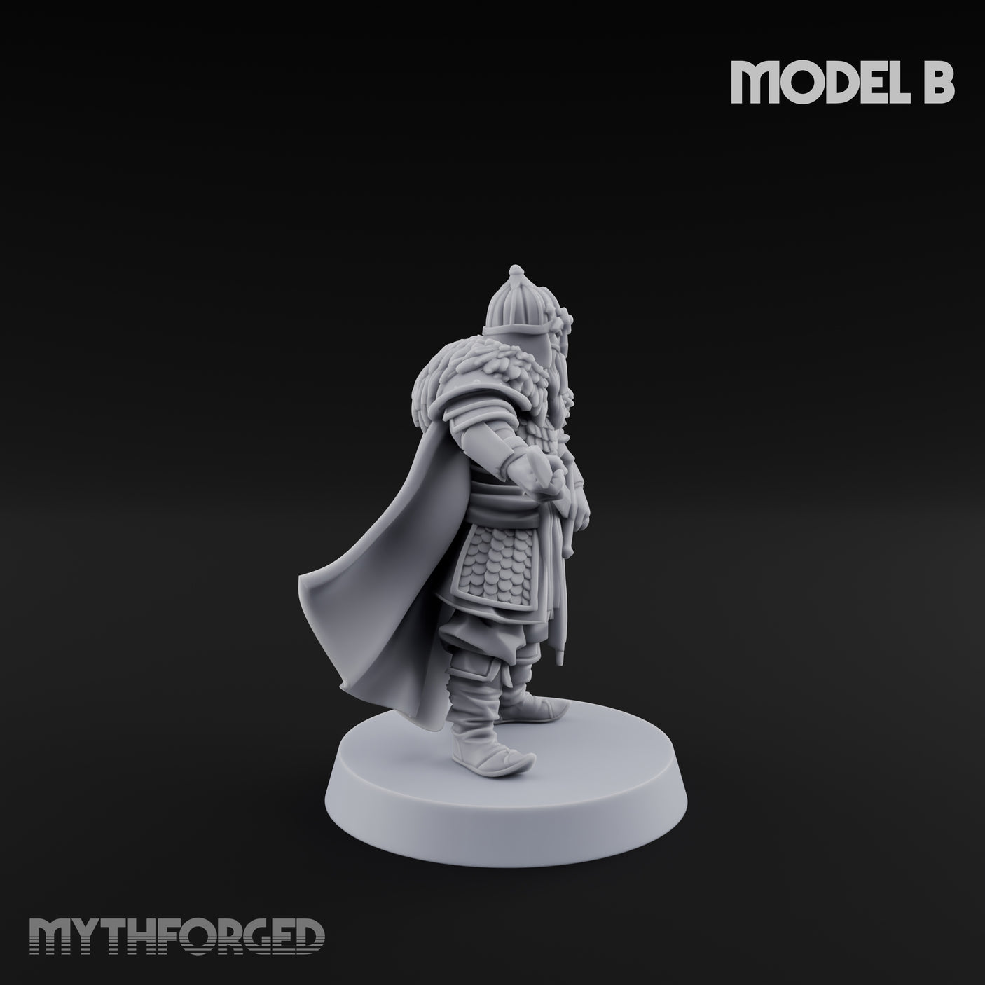Scale-Clad Sword-Raising Northern Warriors Miniature for Dungeons and Dragons, Pathfinder or other TTRPGs