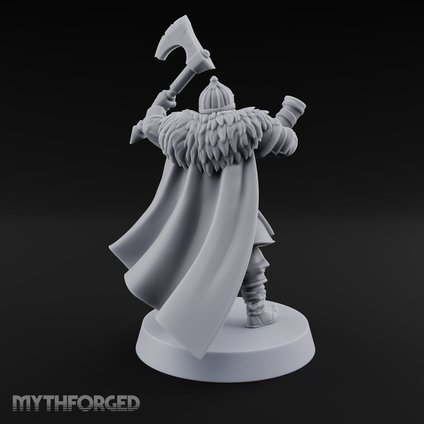 Horn Raising Rallying Chieftain Miniature for Dungeons and Dragons, Pathfinder or other TTRPGs
