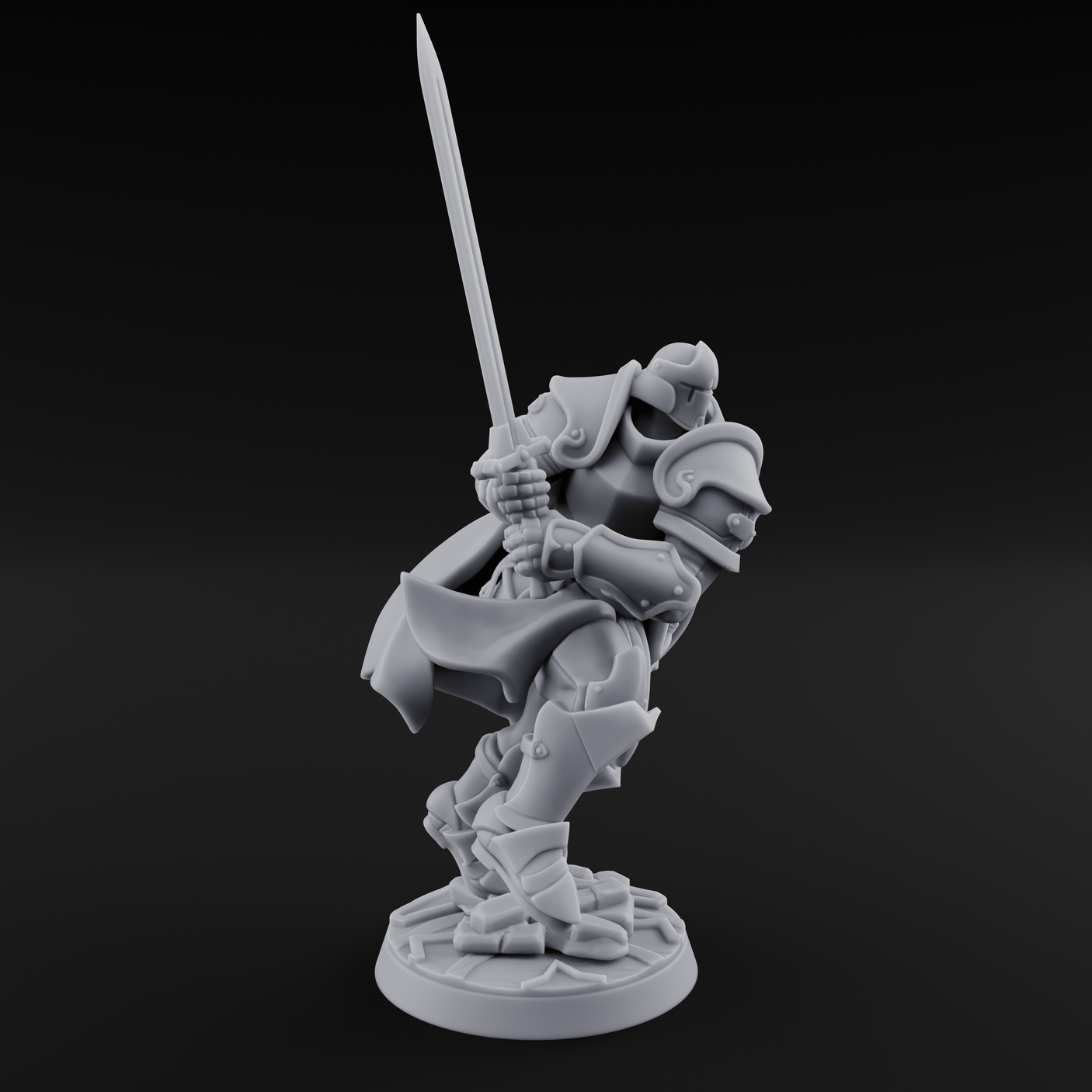 Lunging Forward Human Royal Guard A Miniature for Dungeons and Dragons, Pathfinder or other TTRPGs