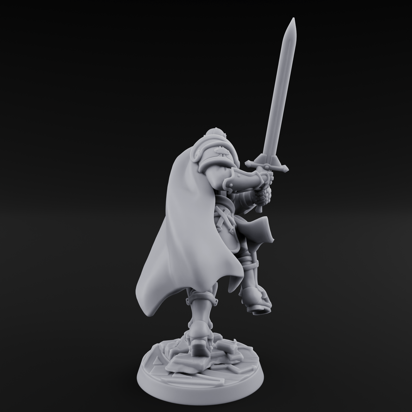 Lunging Forward Human Royal Guard A Miniature for Dungeons and Dragons, Pathfinder or other TTRPGs