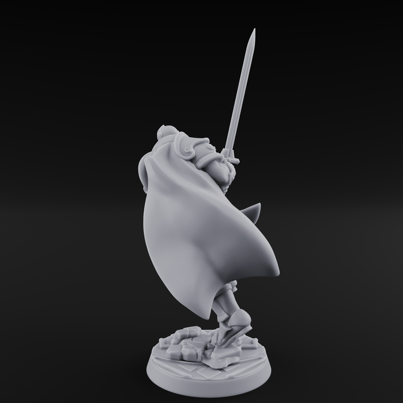 Lunging Forward Human Royal Guard A Miniature for Dungeons and Dragons, Pathfinder or other TTRPGs