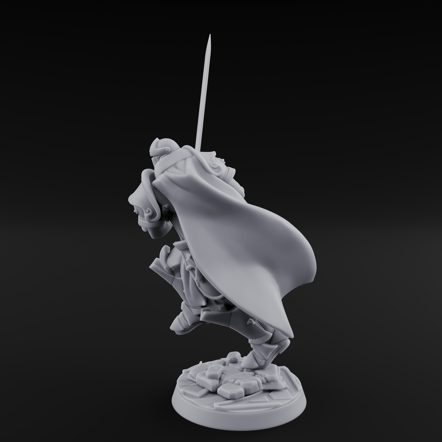 Lunging Forward Human Royal Guard A Miniature for Dungeons and Dragons, Pathfinder or other TTRPGs