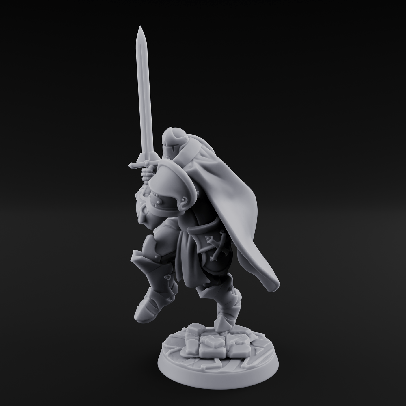 Lunging Forward Human Royal Guard A Miniature for Dungeons and Dragons, Pathfinder or other TTRPGs