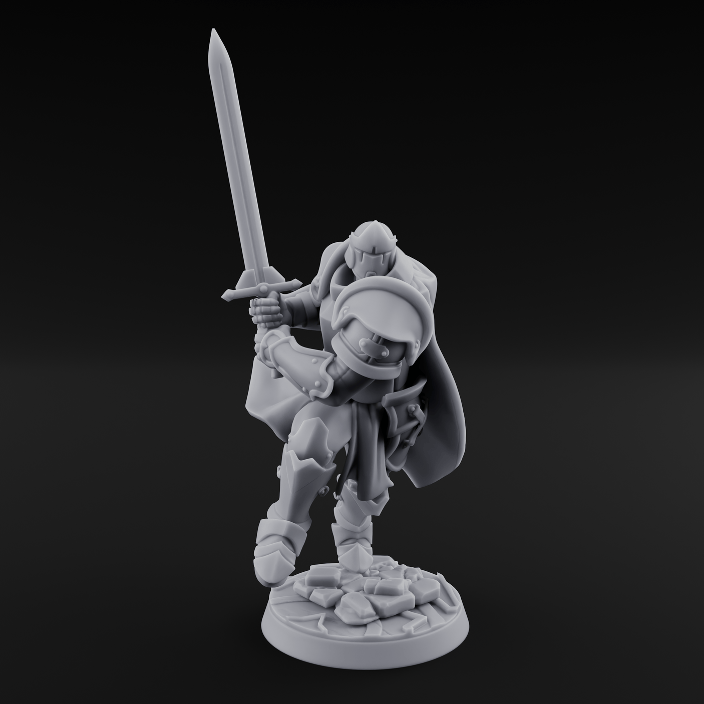 Lunging Forward Human Royal Guard A Miniature for Dungeons and Dragons, Pathfinder or other TTRPGs
